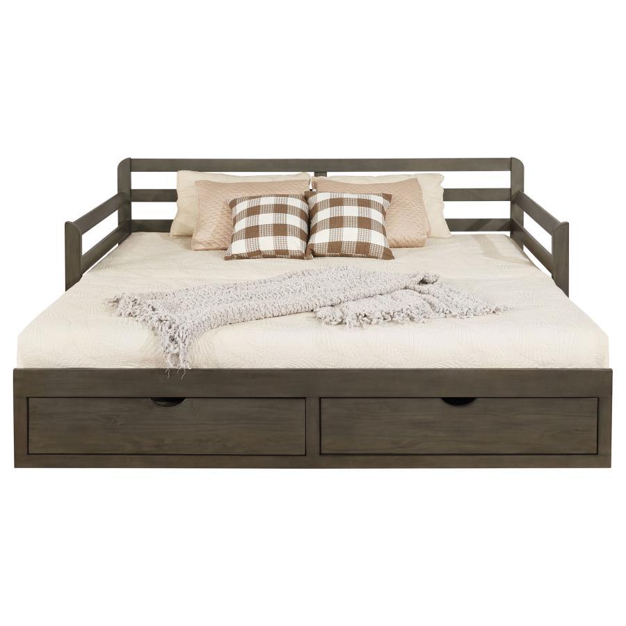 Sorrento - 2-Drawer Twin Long Daybed With Extension Trundle - Gray