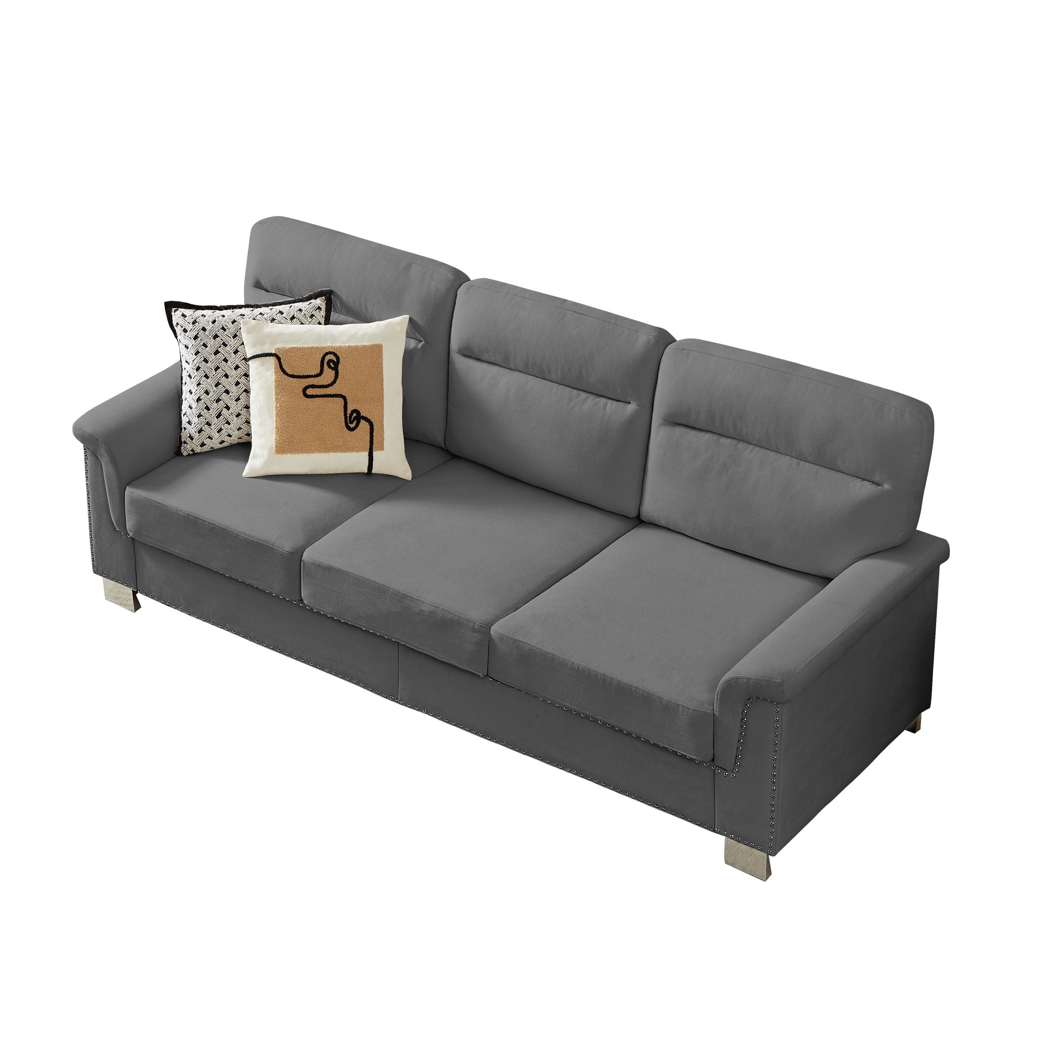 3 Seater Elegant Stationary Sofa