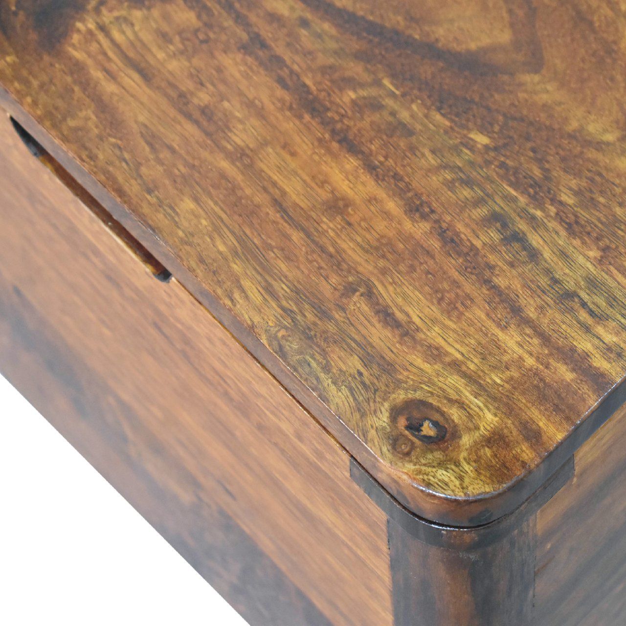 Lid Up Storage Stool - Brown