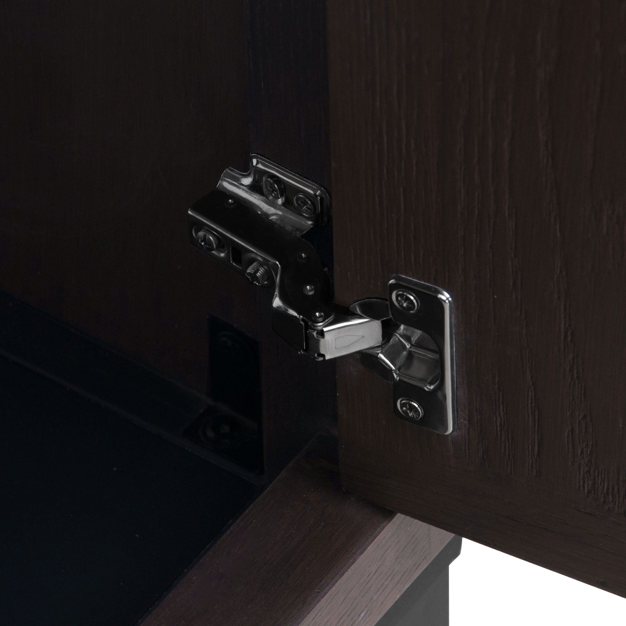 Modern Freestanding Bathroom Vanity With Ceramic Sink, Hot And Cold Faucet, Storage Cabinet & Open Shelf