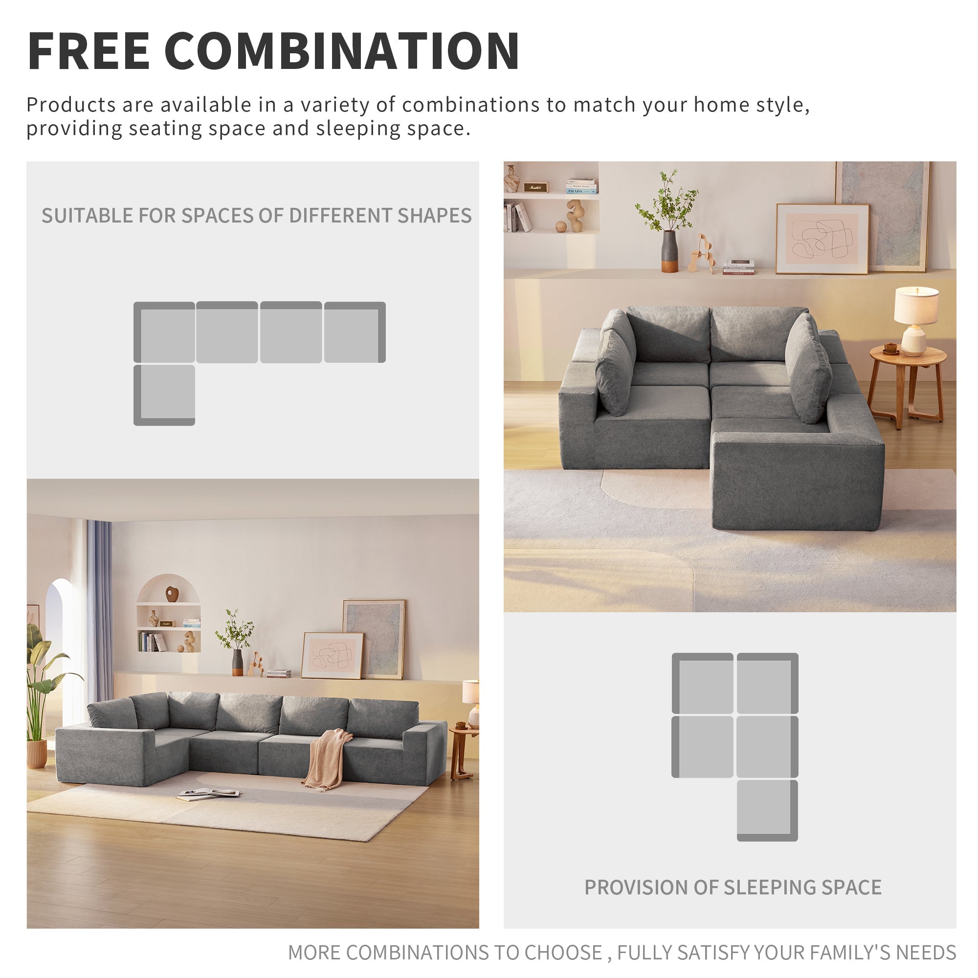 The Caitlyn Plush Modular Terrycloth Sectional