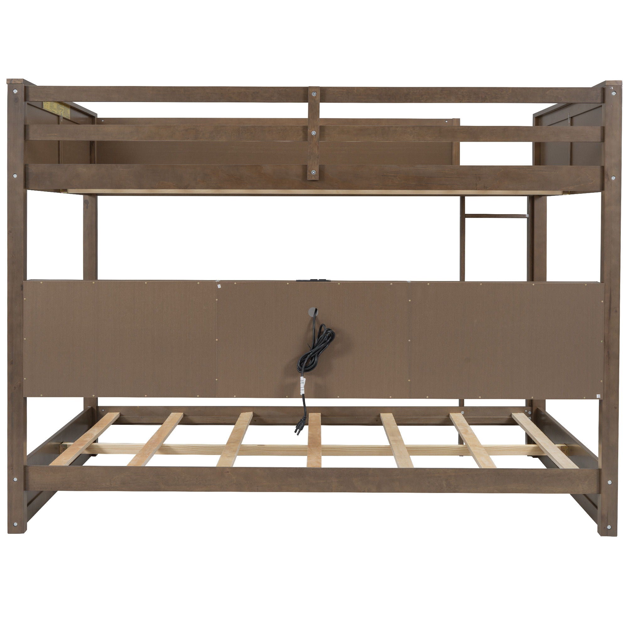 Bunk Bed With Storage Cabinets And USB Ports
