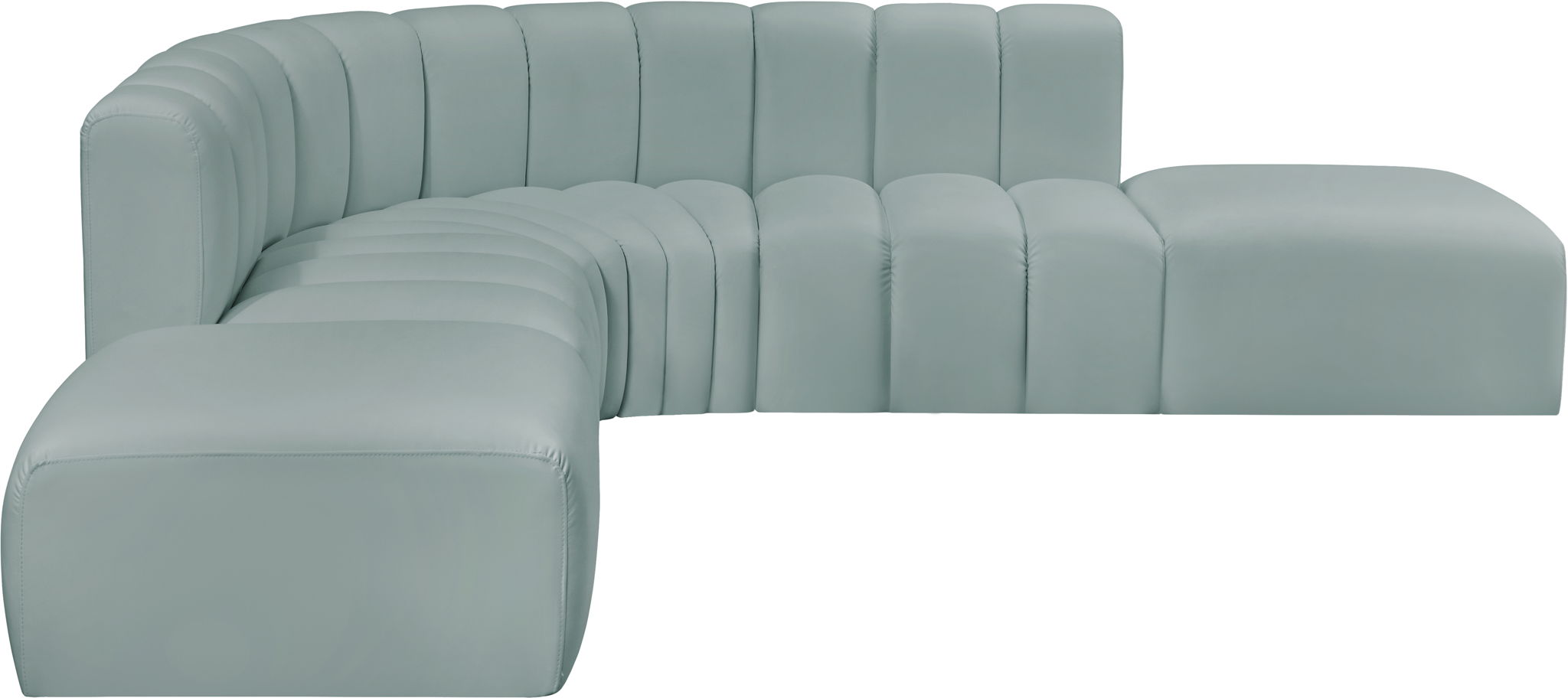 Arc - Faux Leather 6 Piece Corner Modular Sofa