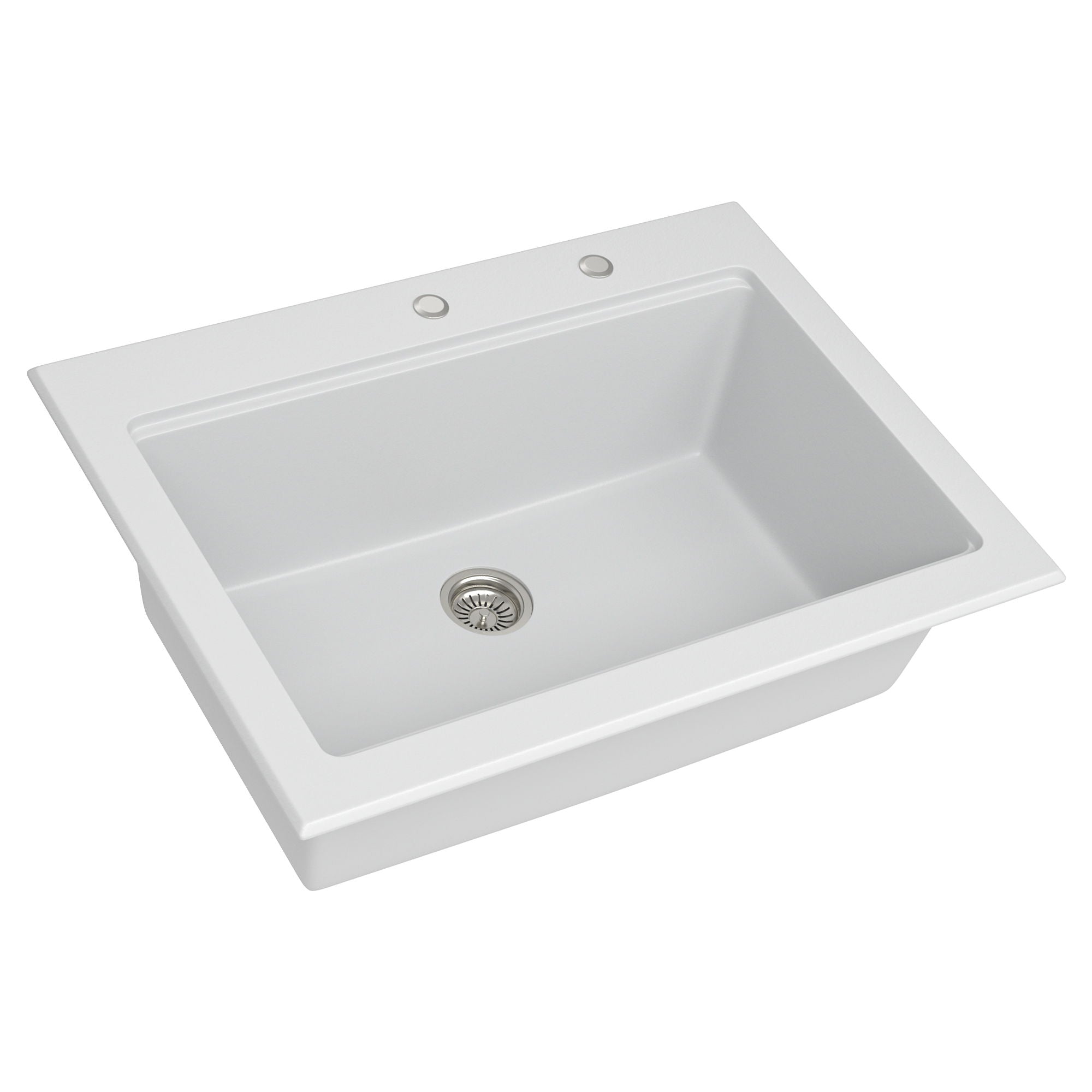 Quartz Kitchen Sink 30" X 22" Granite Composite Workstation Drop In Sink - White
