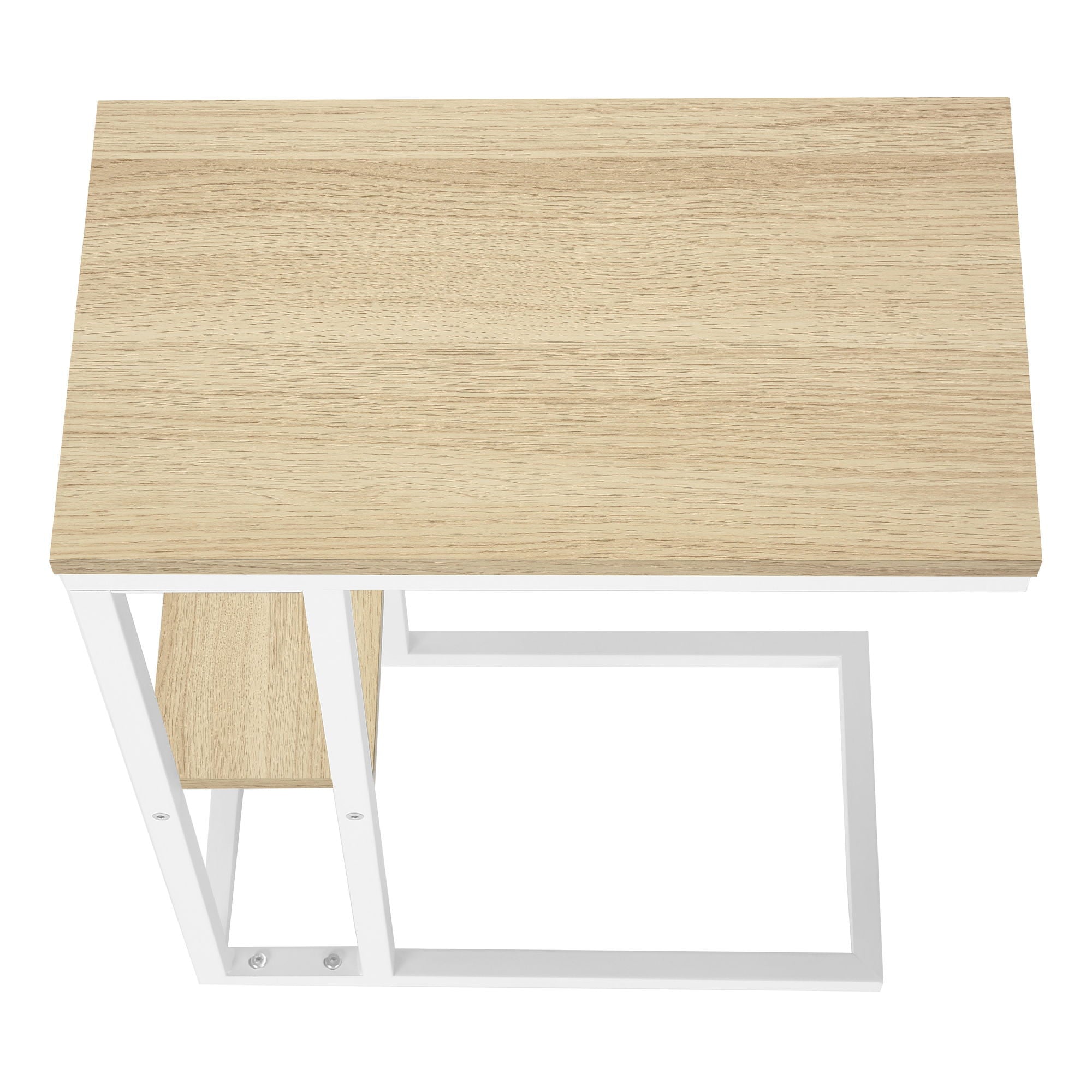Accent Table, C - Shaped, Marble Look Contemporary & Modern Convenient Design