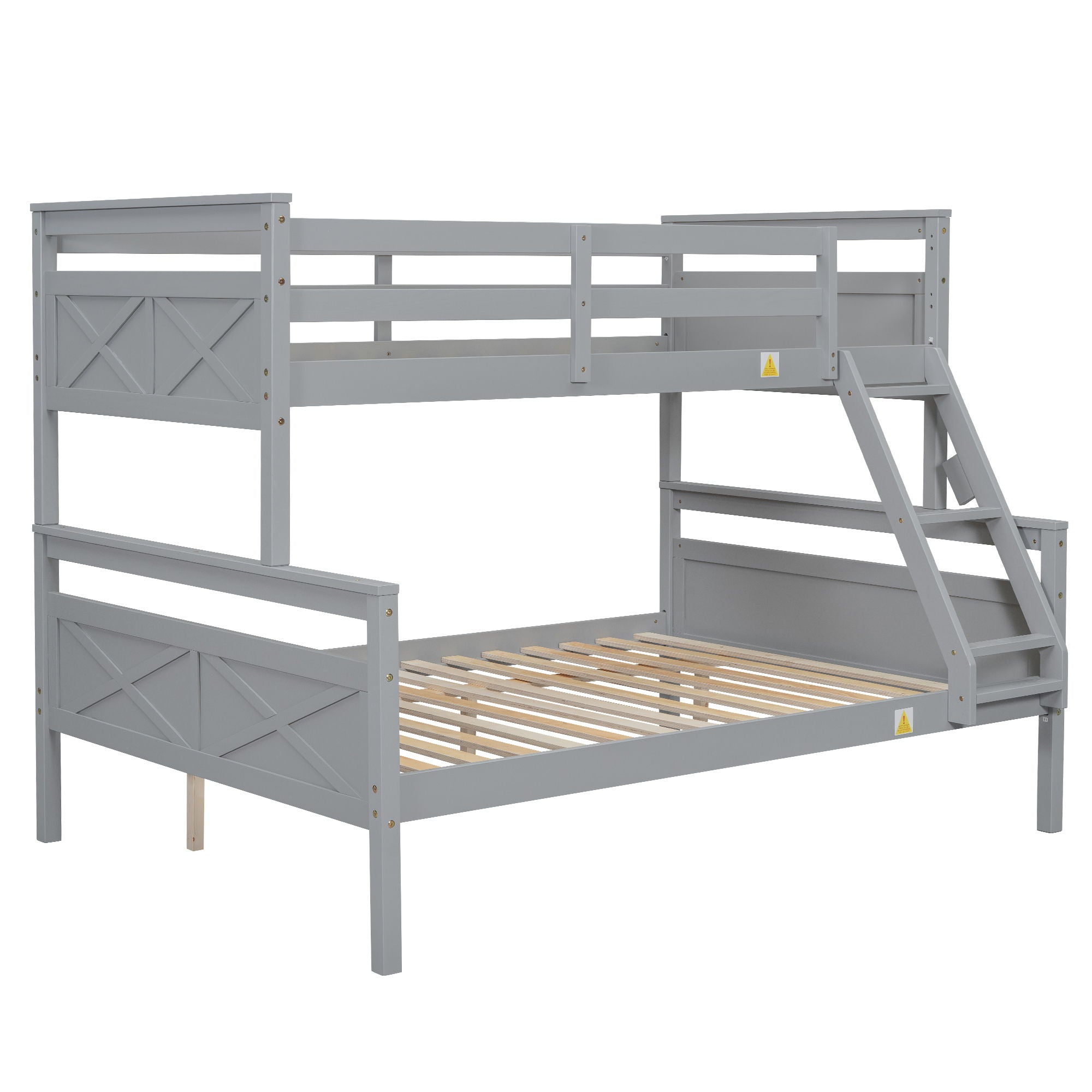 Bunk Bed With Ladder And Safety Guardrail