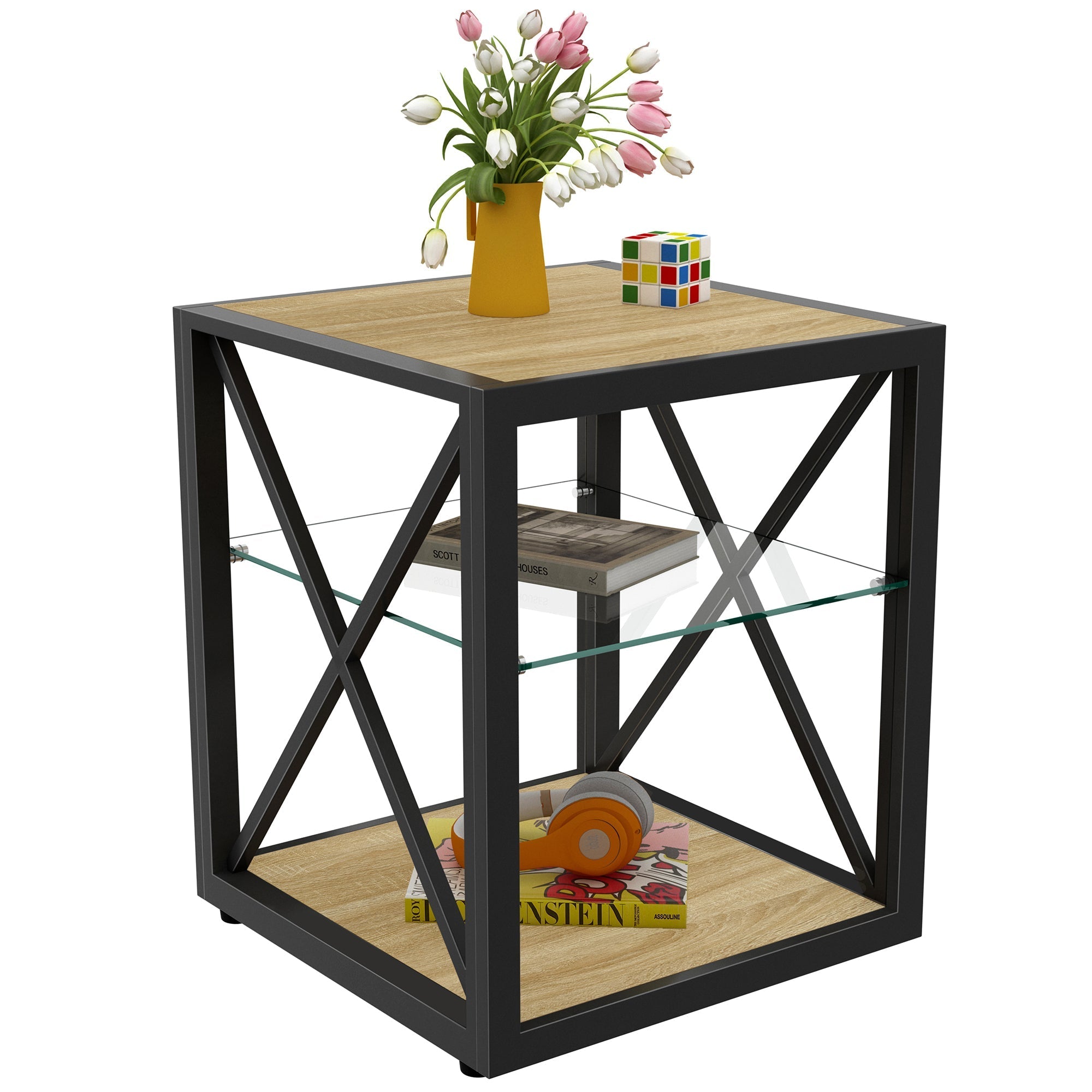 1 Piece Modern End Table Nightstand for Bedroom & Living Room