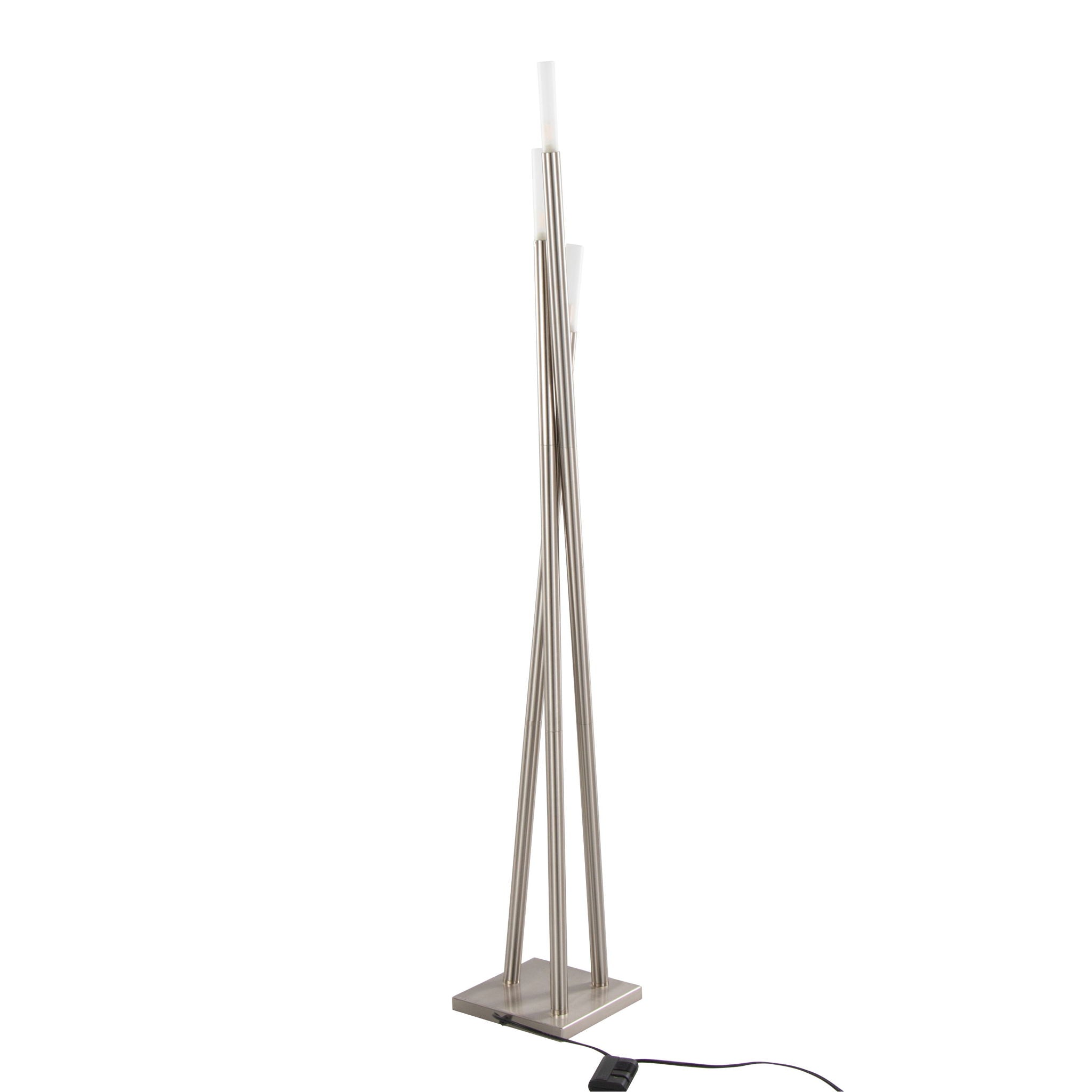 Icicle - Contemporary Floor Lamp - Nickel - Best Buy Furniture