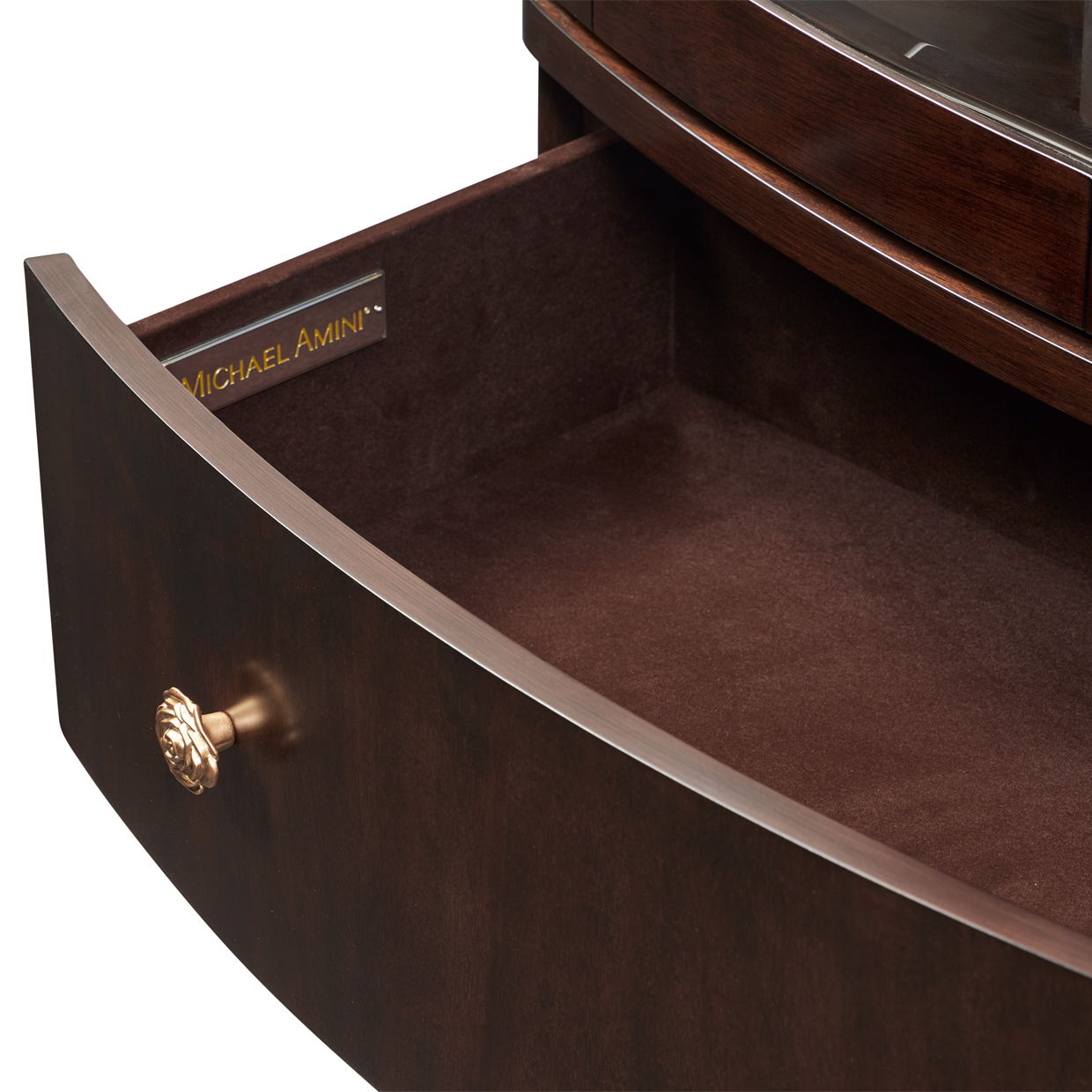 Camellia Field - Display Cabinet - Warm Pecan