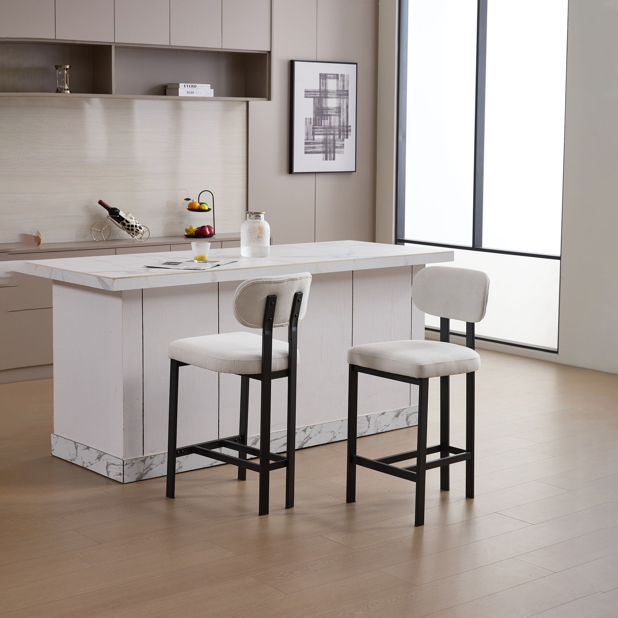 Modern Counter Height Stools (Set of 2)