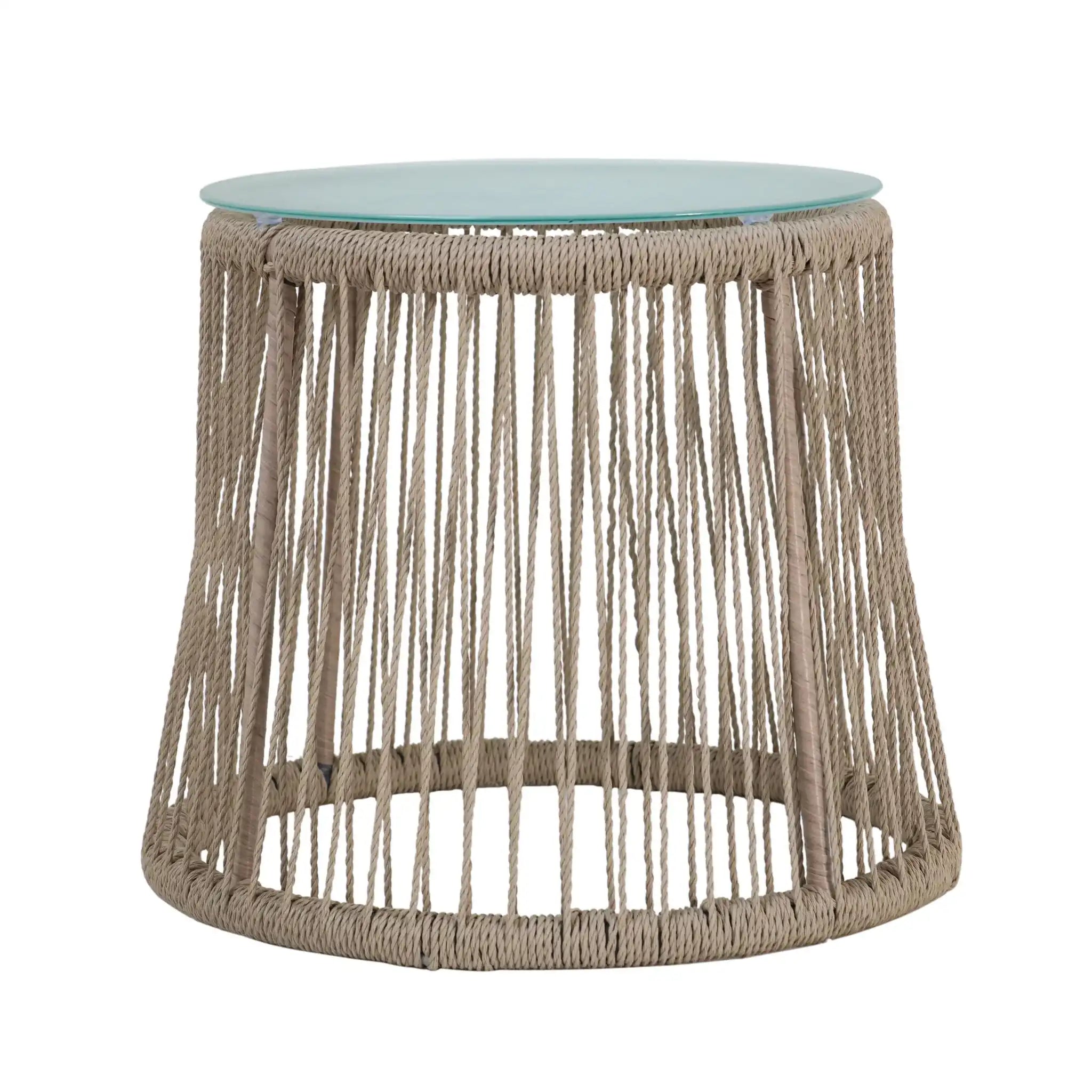Boho Southport - Side Table With Glass Top