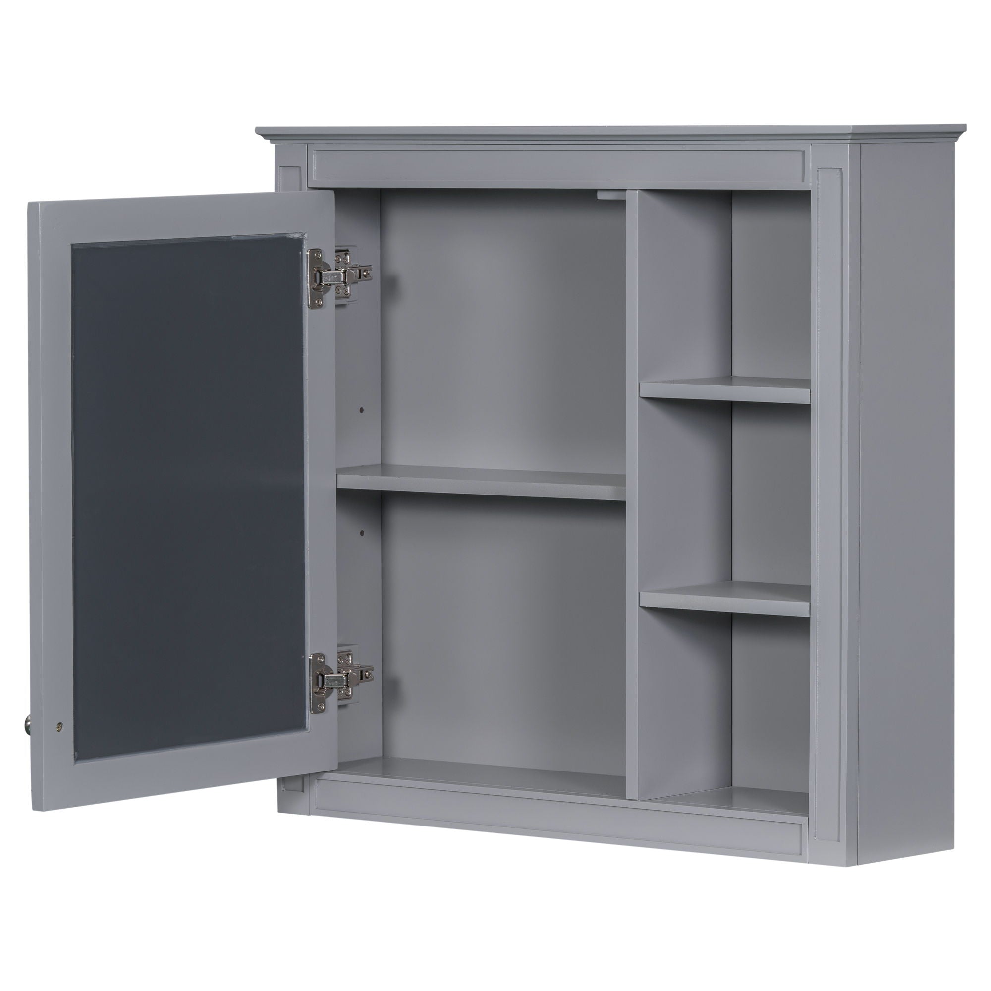 Bathroom Vanity With Medicine Cabinet, Royal Blue Mirror Cabinet, Modern Bathroom Storage Cabinet With 2 Soft Closing Doors And 4 Drawers