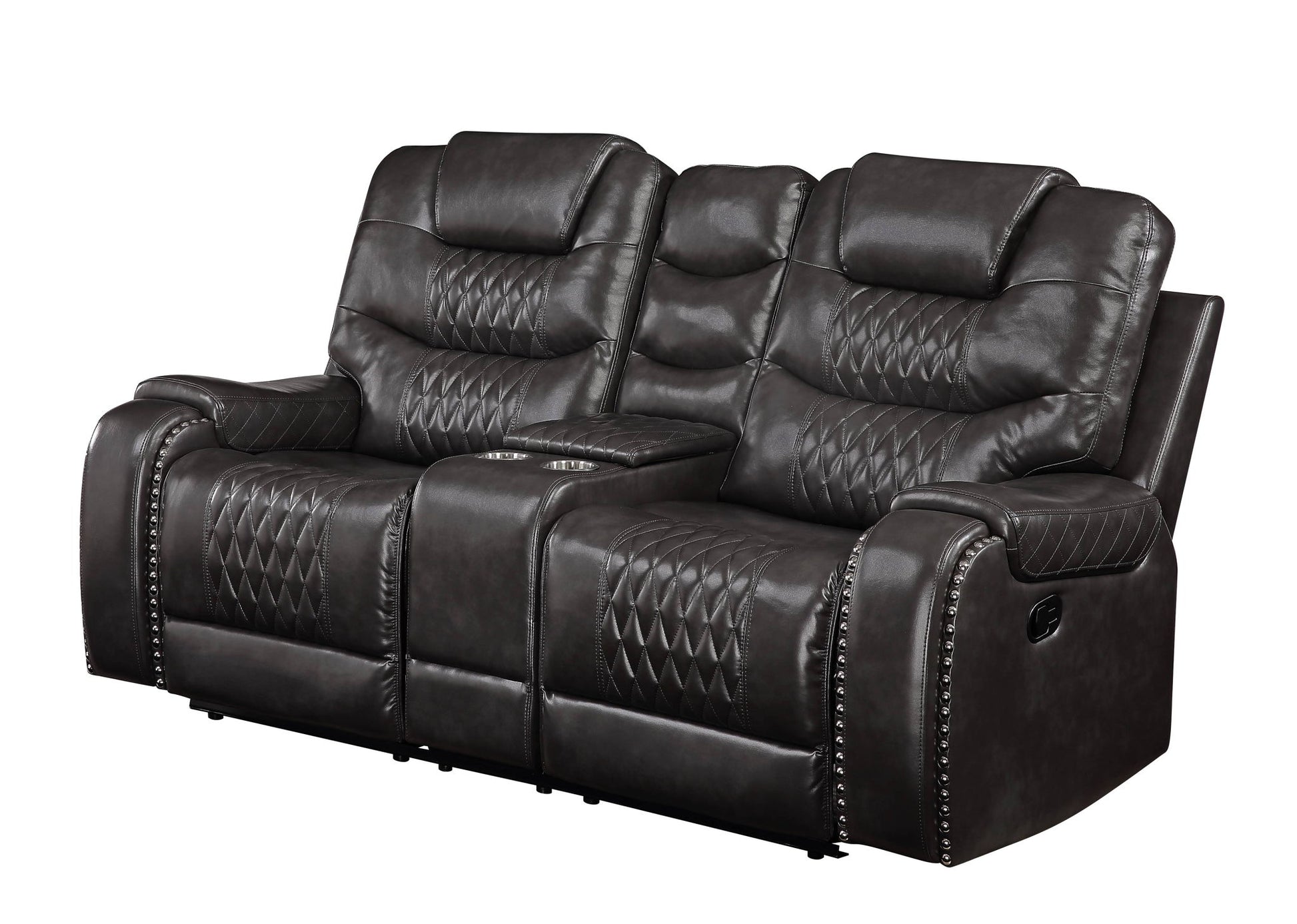 Braylon - 3 Pieces Living Room Set, Manual Recliner - Brown - Best Buy Furniture