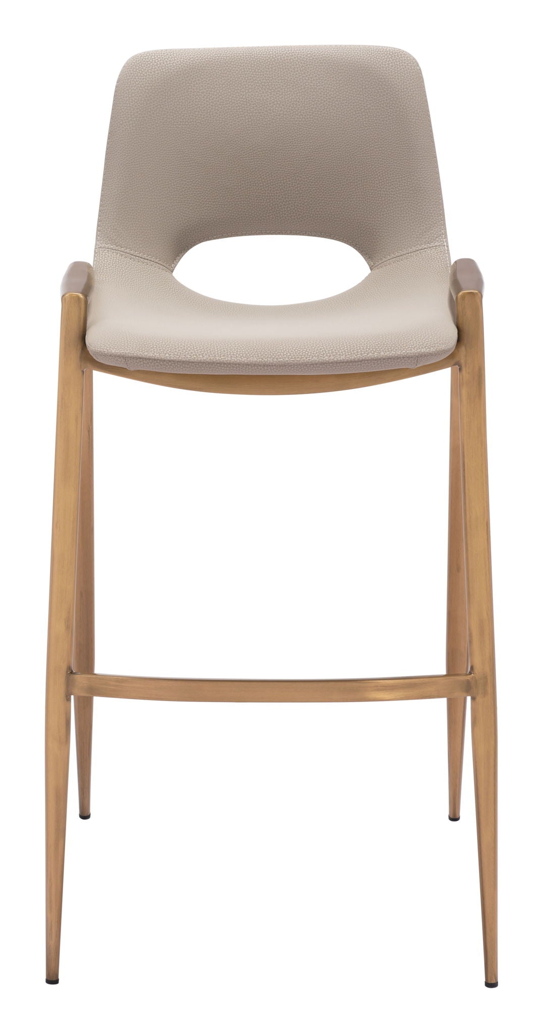 Desi - Barstool Chair With Gold Base (Set of 2)