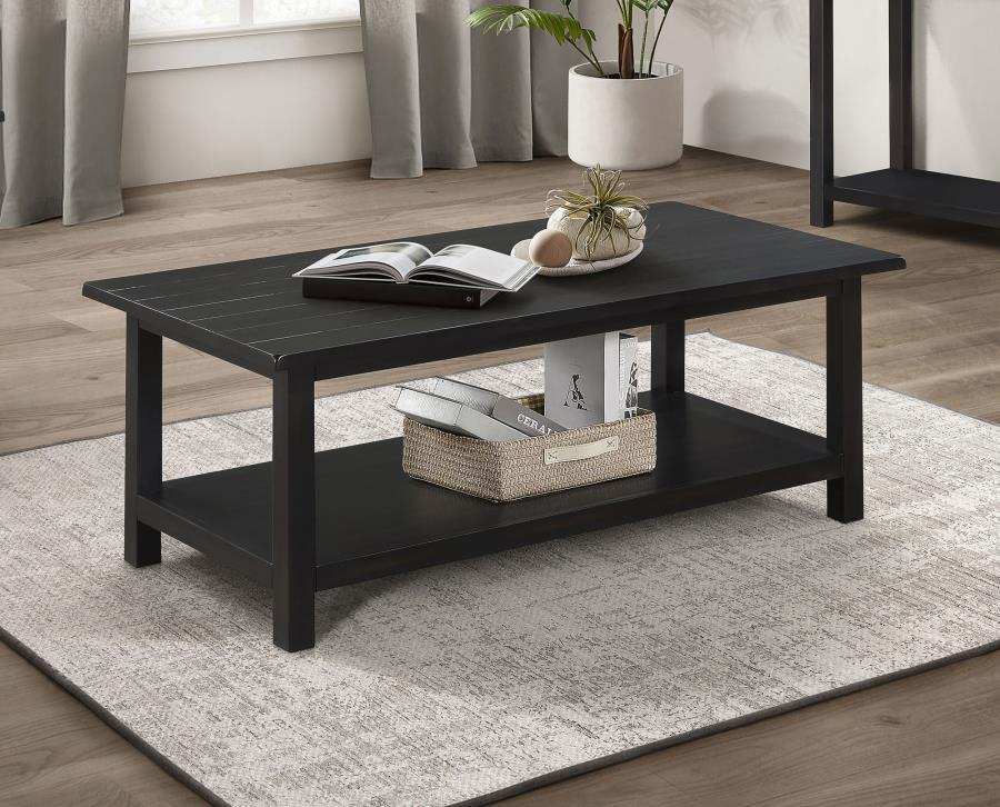Payne - Wood Coffee Table with Shelf - Best Buy Furniture