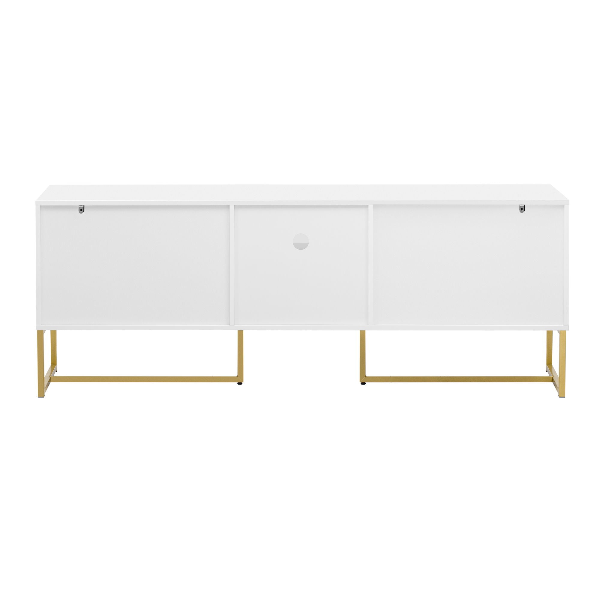 TV Cabinet With 1 Drawer, 2 Cabinets, Handles And Anti-Tip Device