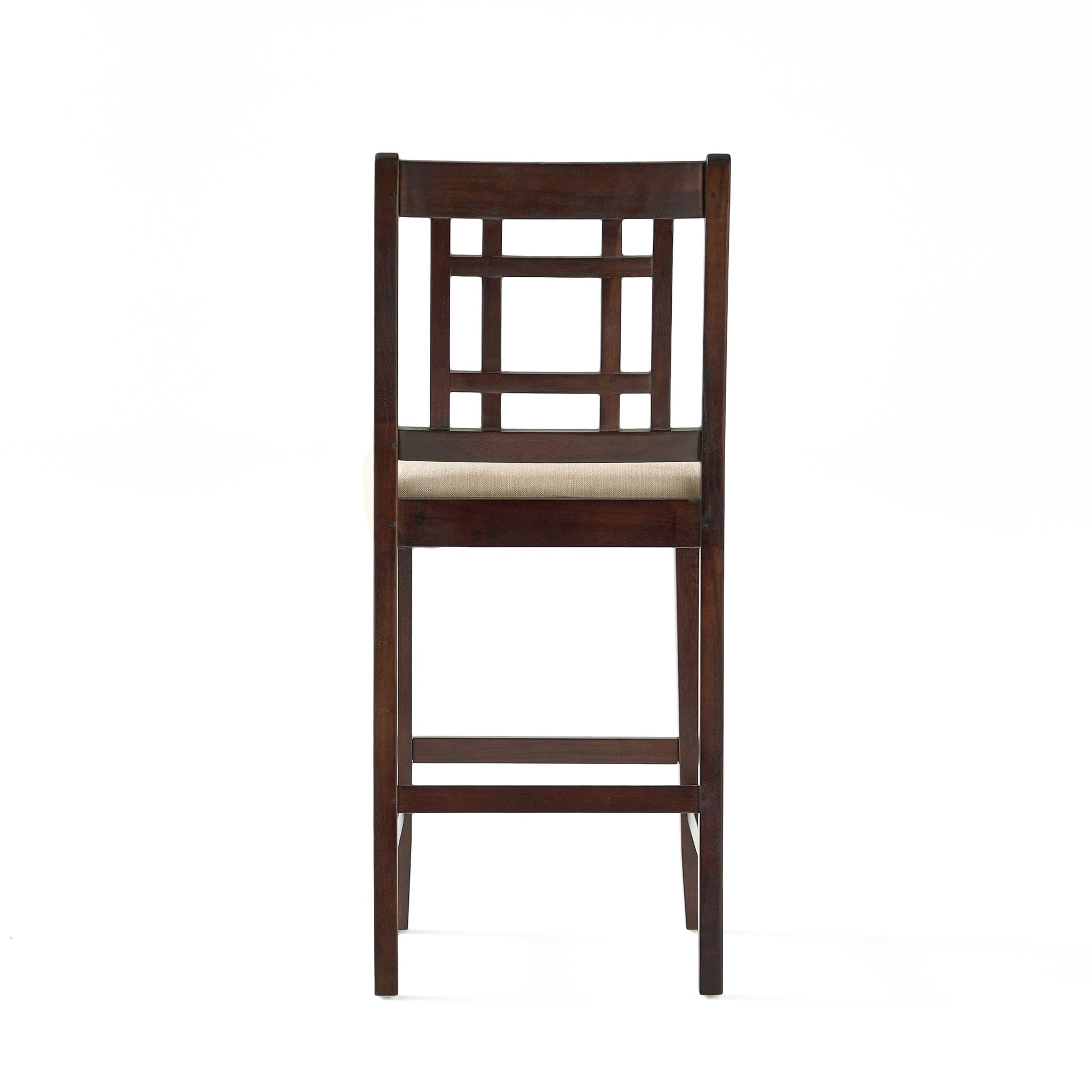 Upholstered Dining Chairs, Modern Dining Room Chairs For Dining Room Kitchen With Acacia Wood Legs (Set of 2) - Mahogany / Beige