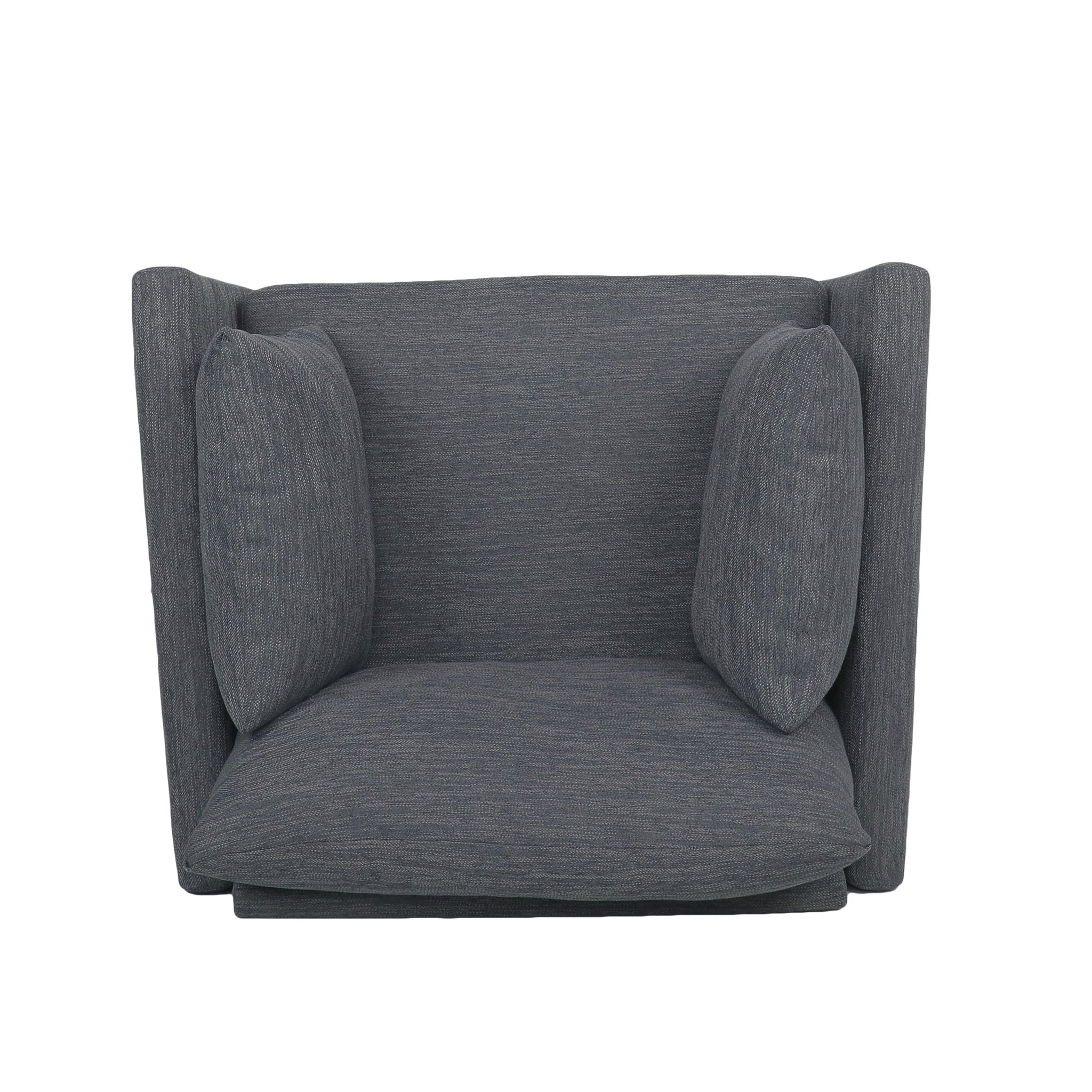 Luminate - Upholstered Fabric Club Chair With Tapered Legs And 2 Accent Pillows