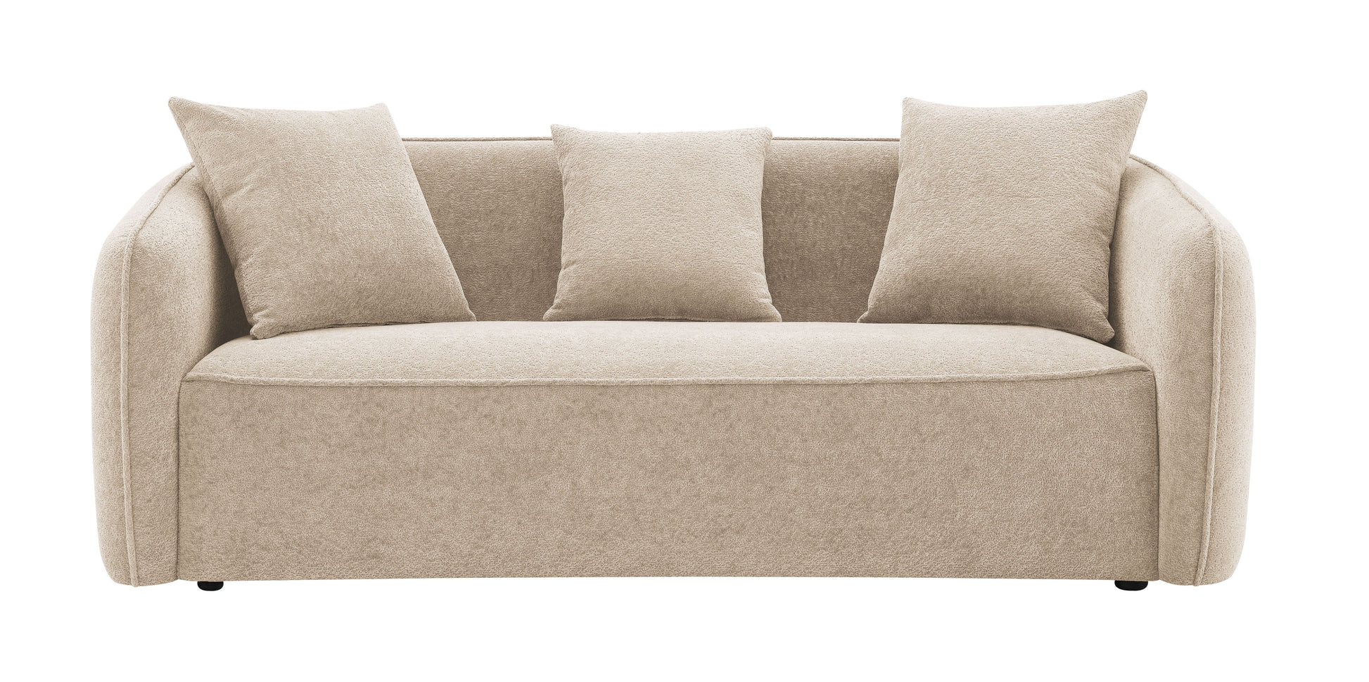 Keith - Chenille Sofa With 3 Matching Color Toss Pillows - Best Buy Furniture
