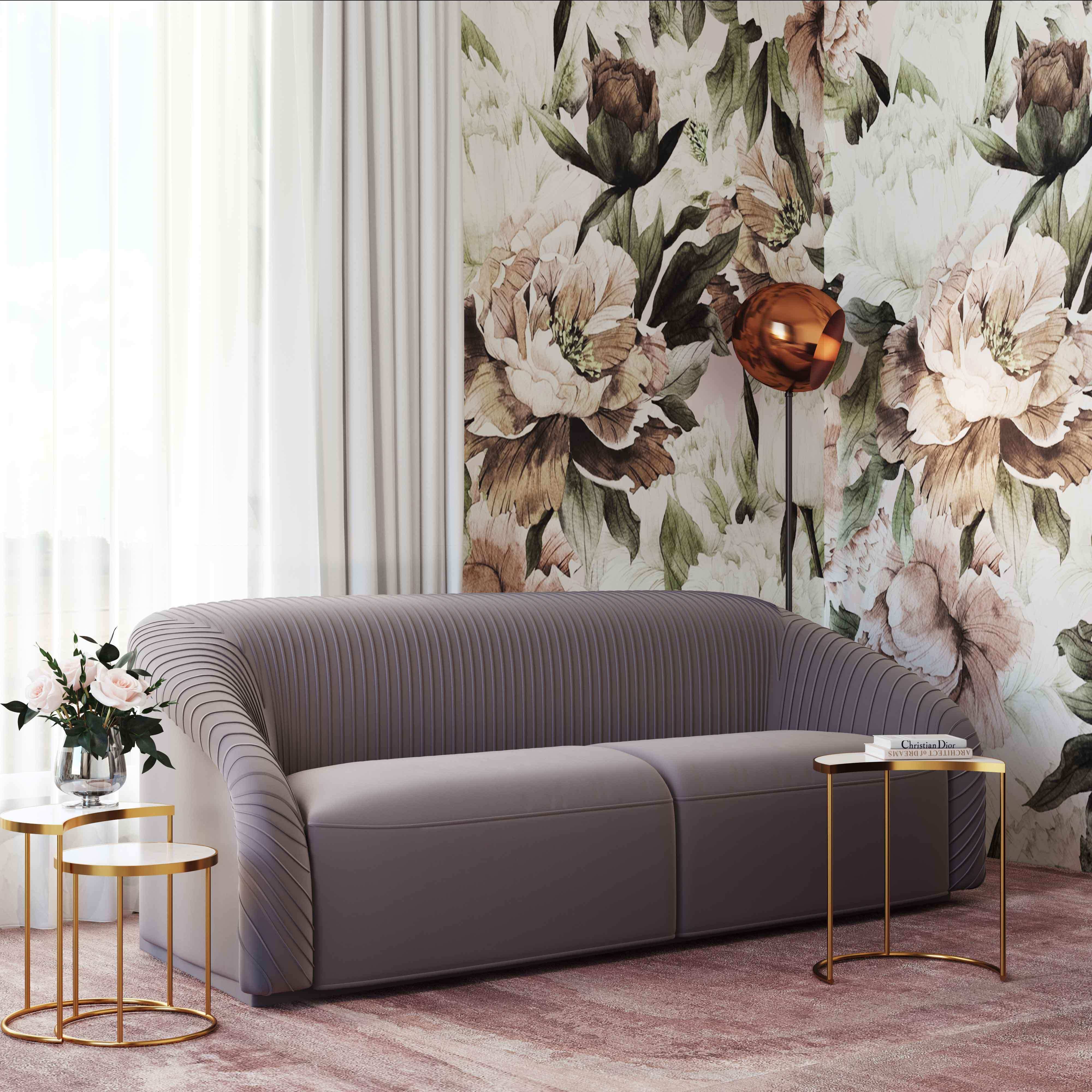 Yara - Pleated Velvet Sofa