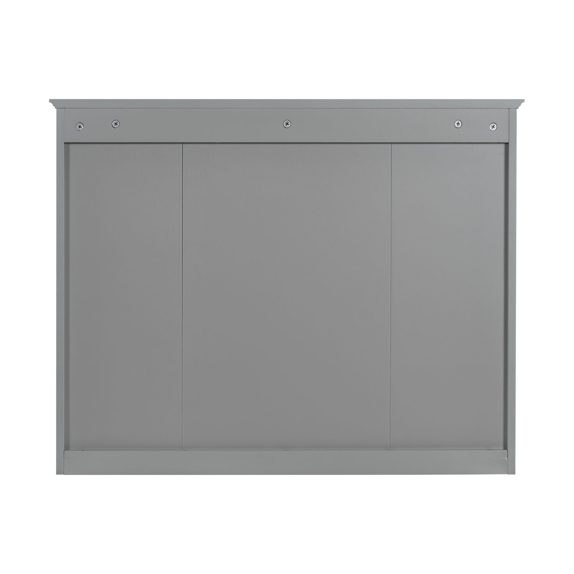 Wall Mounted Medicine Cabinet With Mirror, Storage Cabinet Featuring 6 Open Shelves And Adjustable Interior