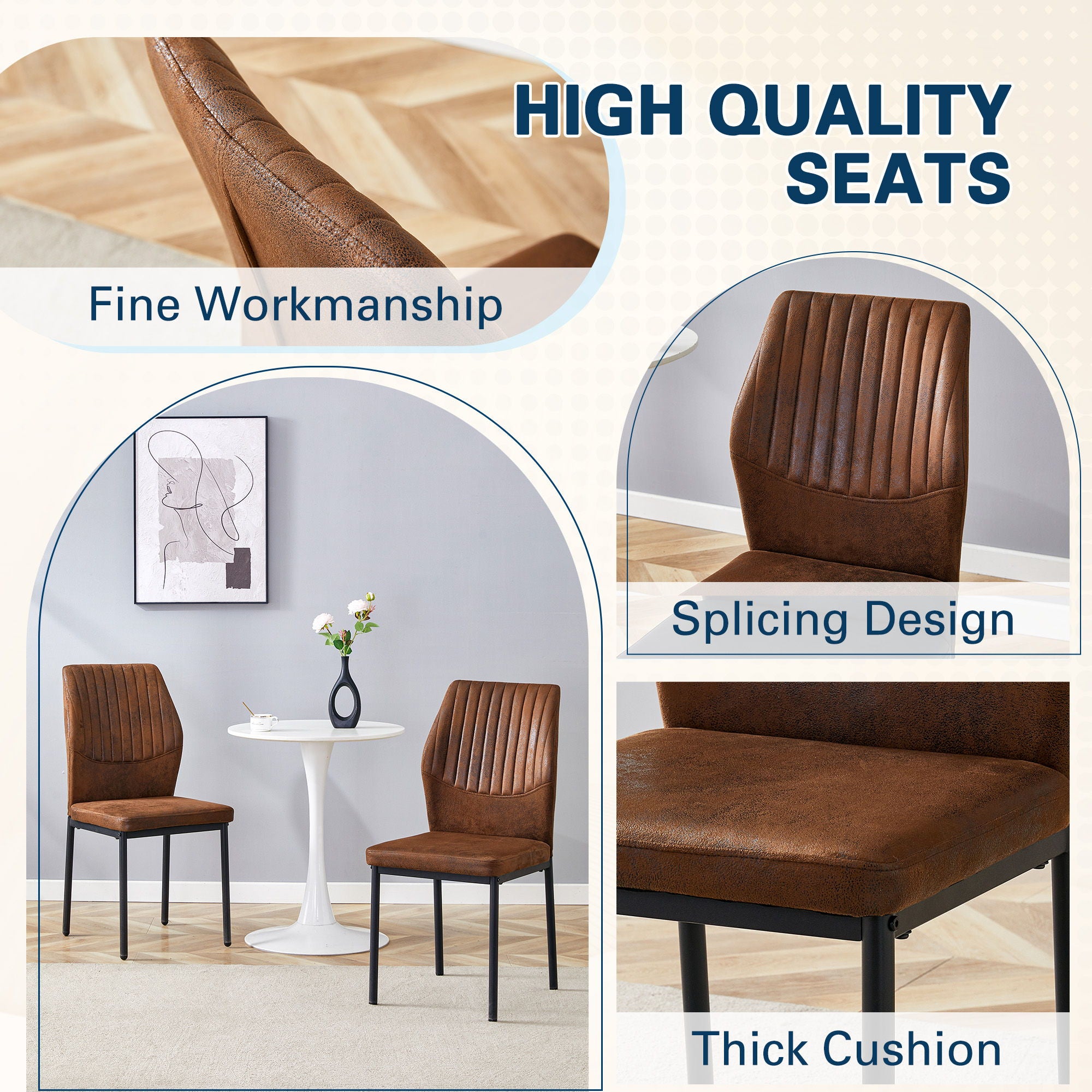 Luxury Simple Chair With Metal Leg