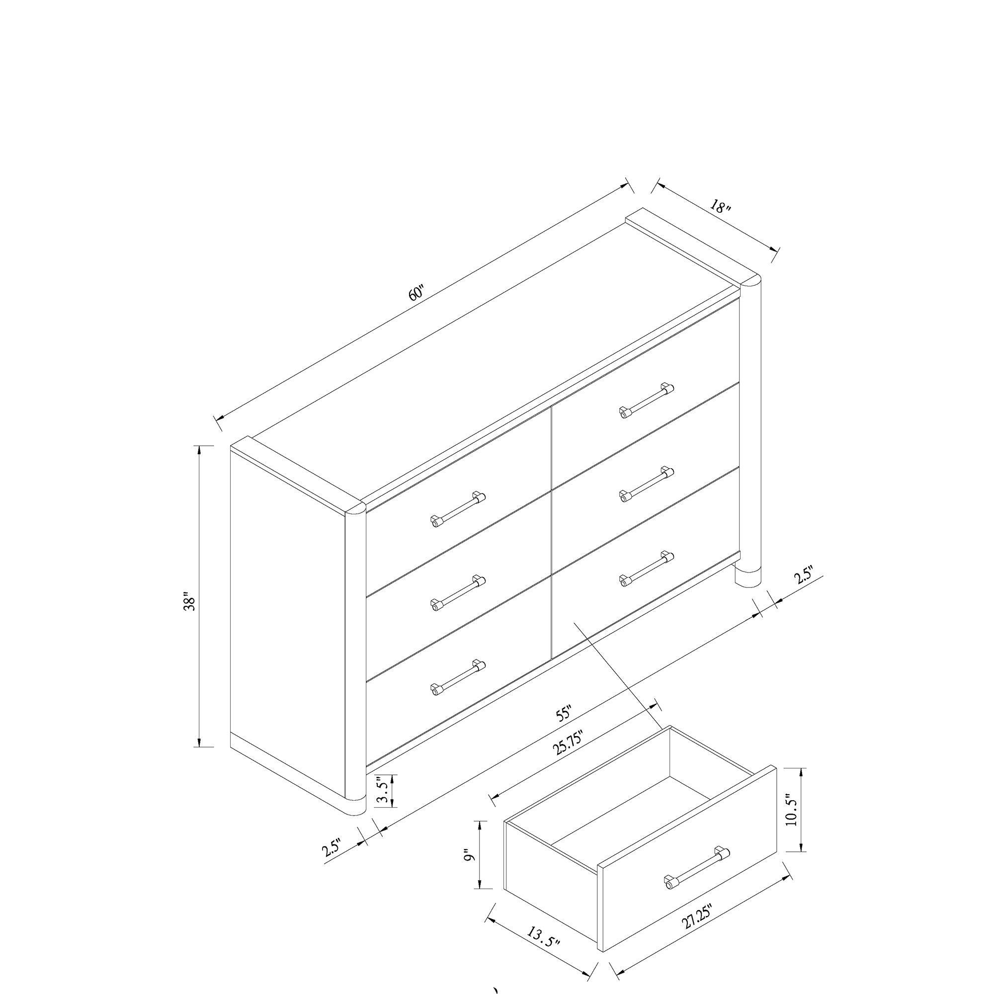 Sarai - Dresser With Spacious Drawers - Brown
