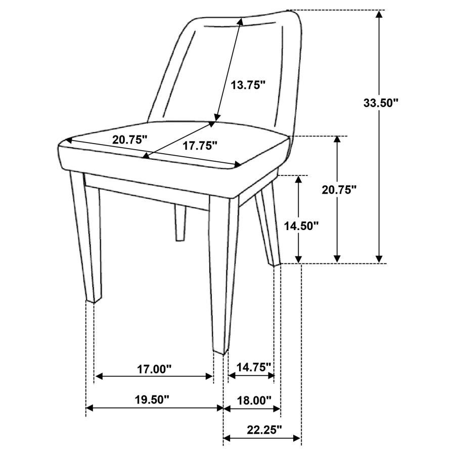 Castlewood - Upholstered Dining Chair (Set of 2) - Brown Oak