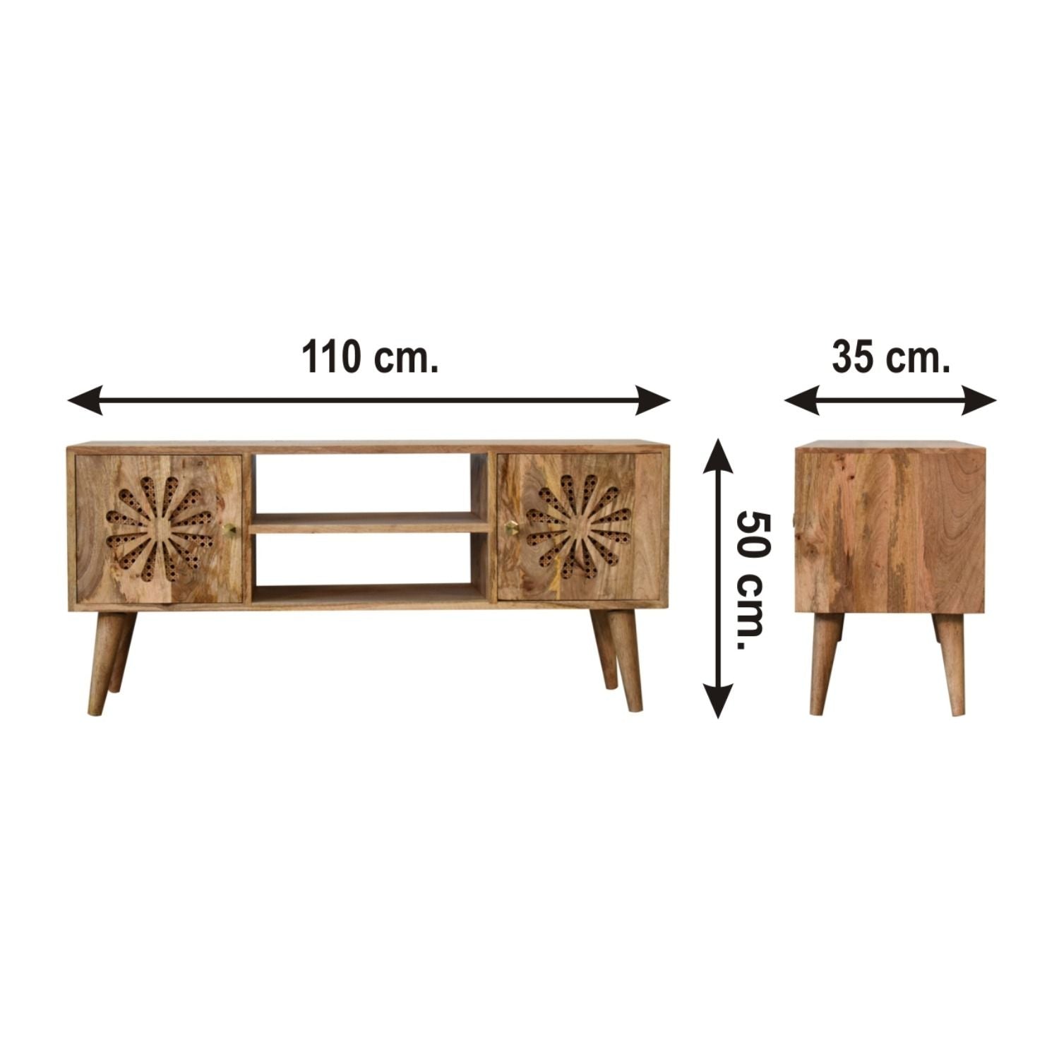 Rosalie - Media Unit - Beige Brown