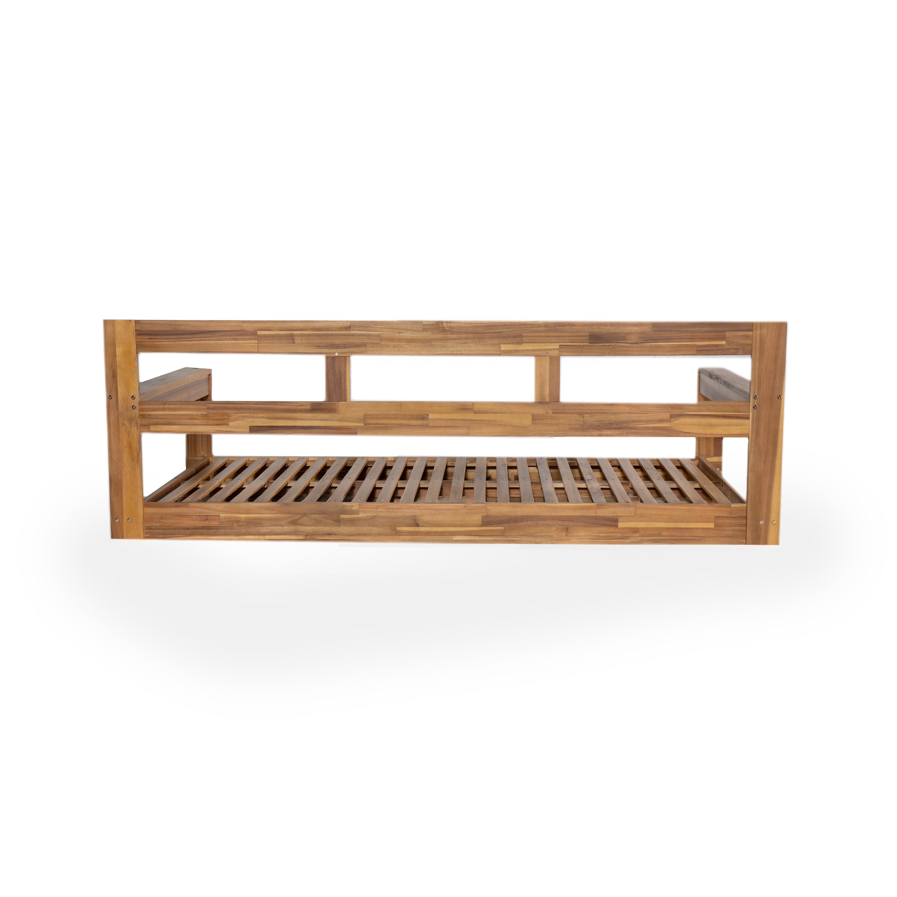 TOPMAX Patio Wooden Twin Size Porch Swing Daybed Frame