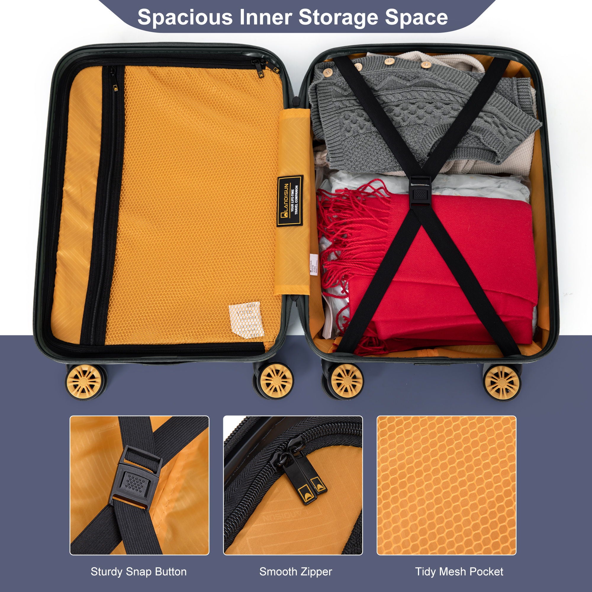 Carry On Luggage Suitcase With Tsa Approved With Wheels