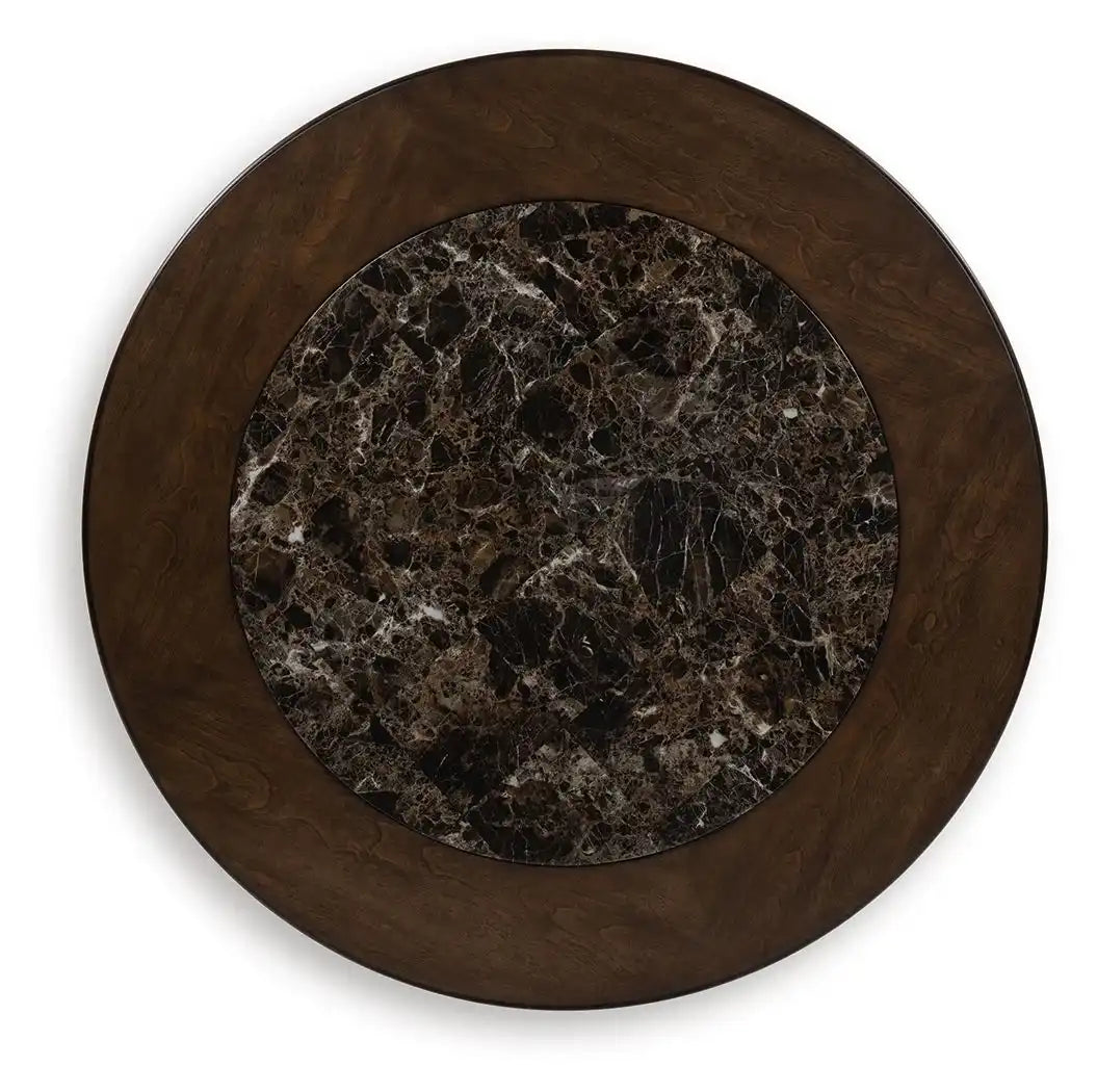 Frallyn - Round Cocktail Table - Dark Brown - Best Buy Furniture