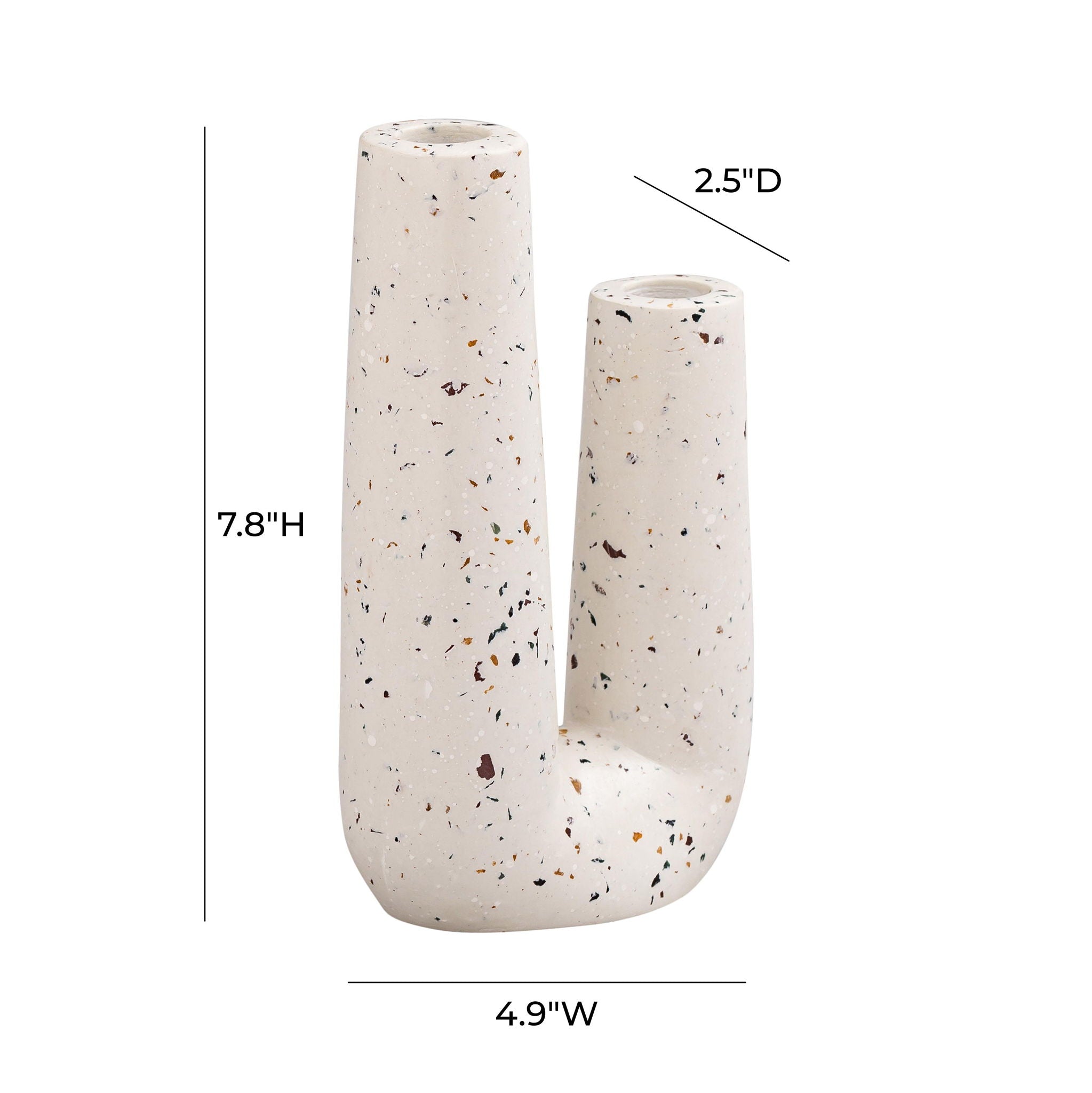 Terrazzo - Novelty Tube Vase - Beige