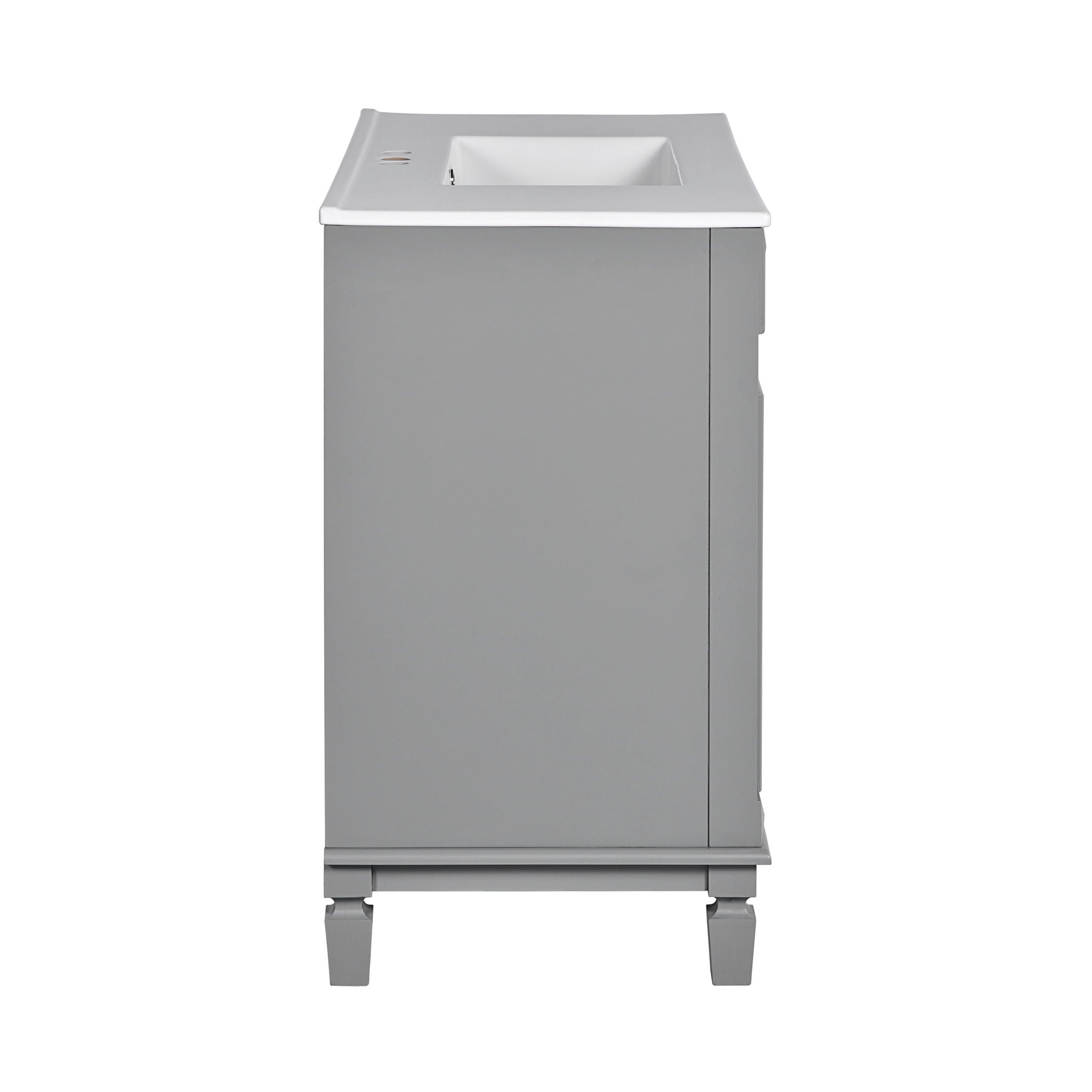 Bathroom Vanity With Top Sink, Basin On Cabinet With 2 Soft Closing Doors And 2 Drawers