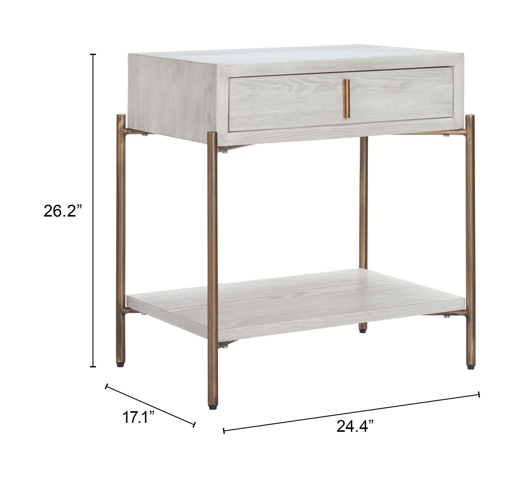 Yoru - Side Table - Oak White