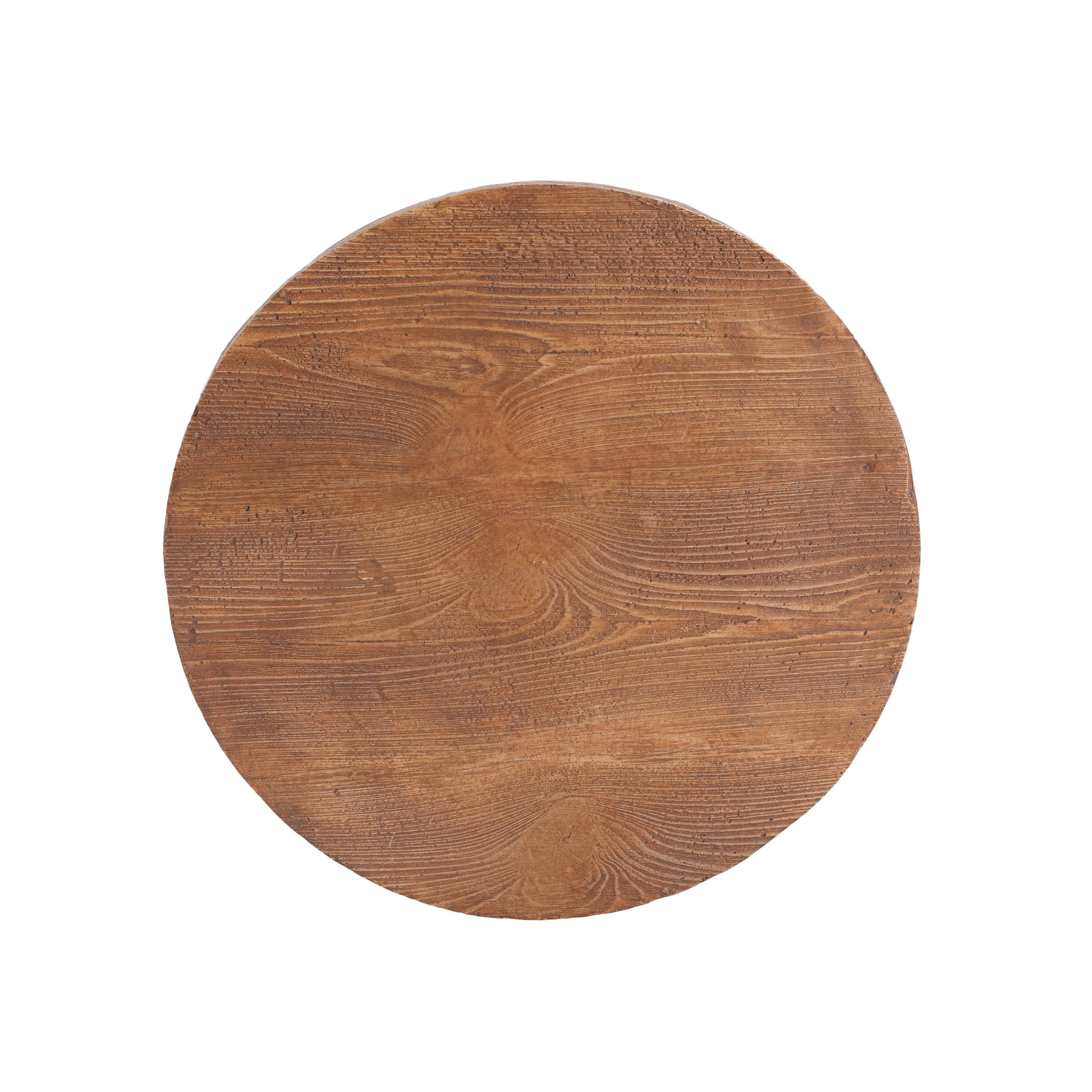 Iris Outdoor Patio Three-Legged Wood-Grain Side Table