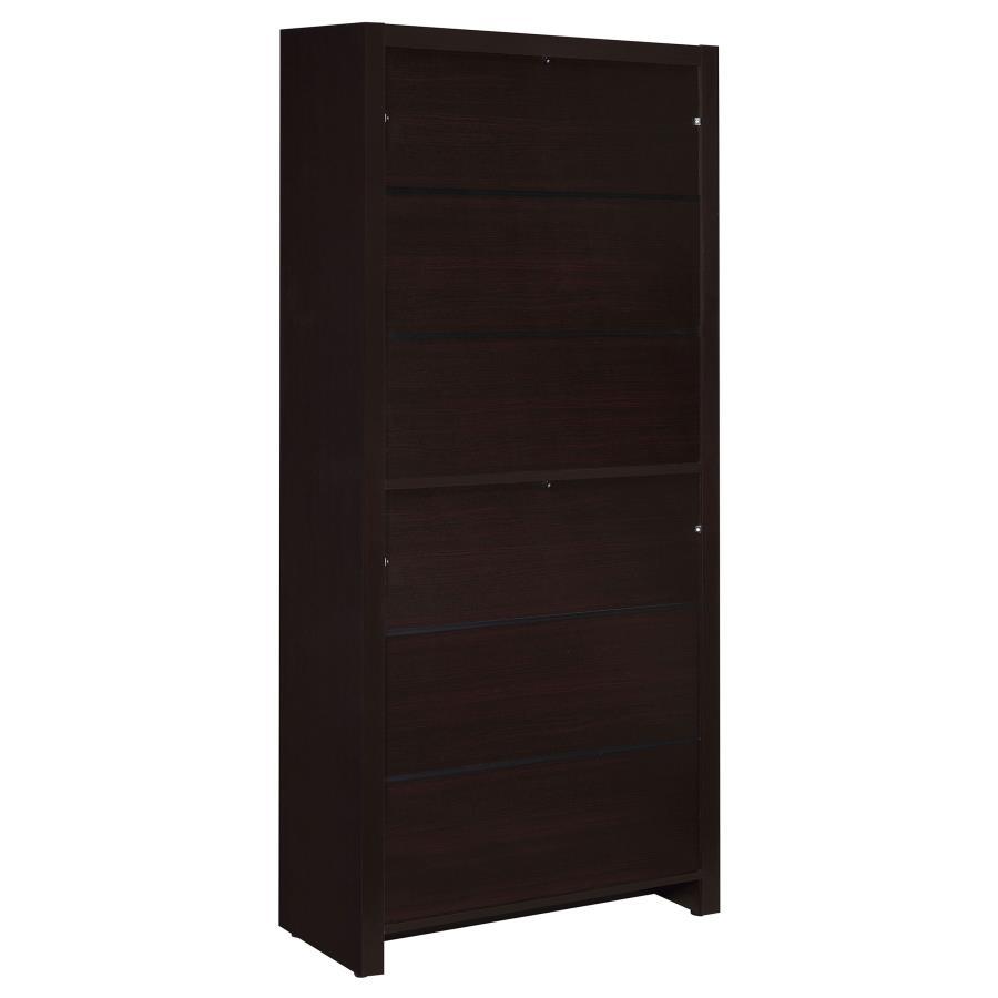 Skylar - 5-Shelf Bookcase With Drawer - Cappuccino - Best Buy Furniture