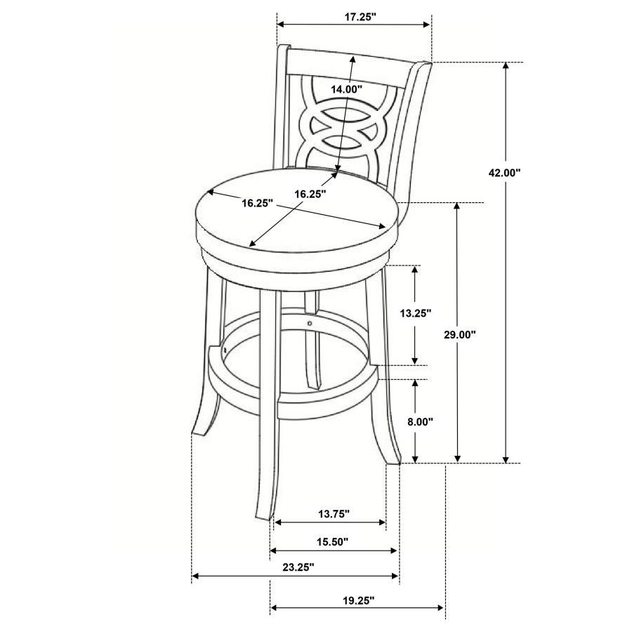 Calecita - Wood Swivel Counter Stool (Set of 2)