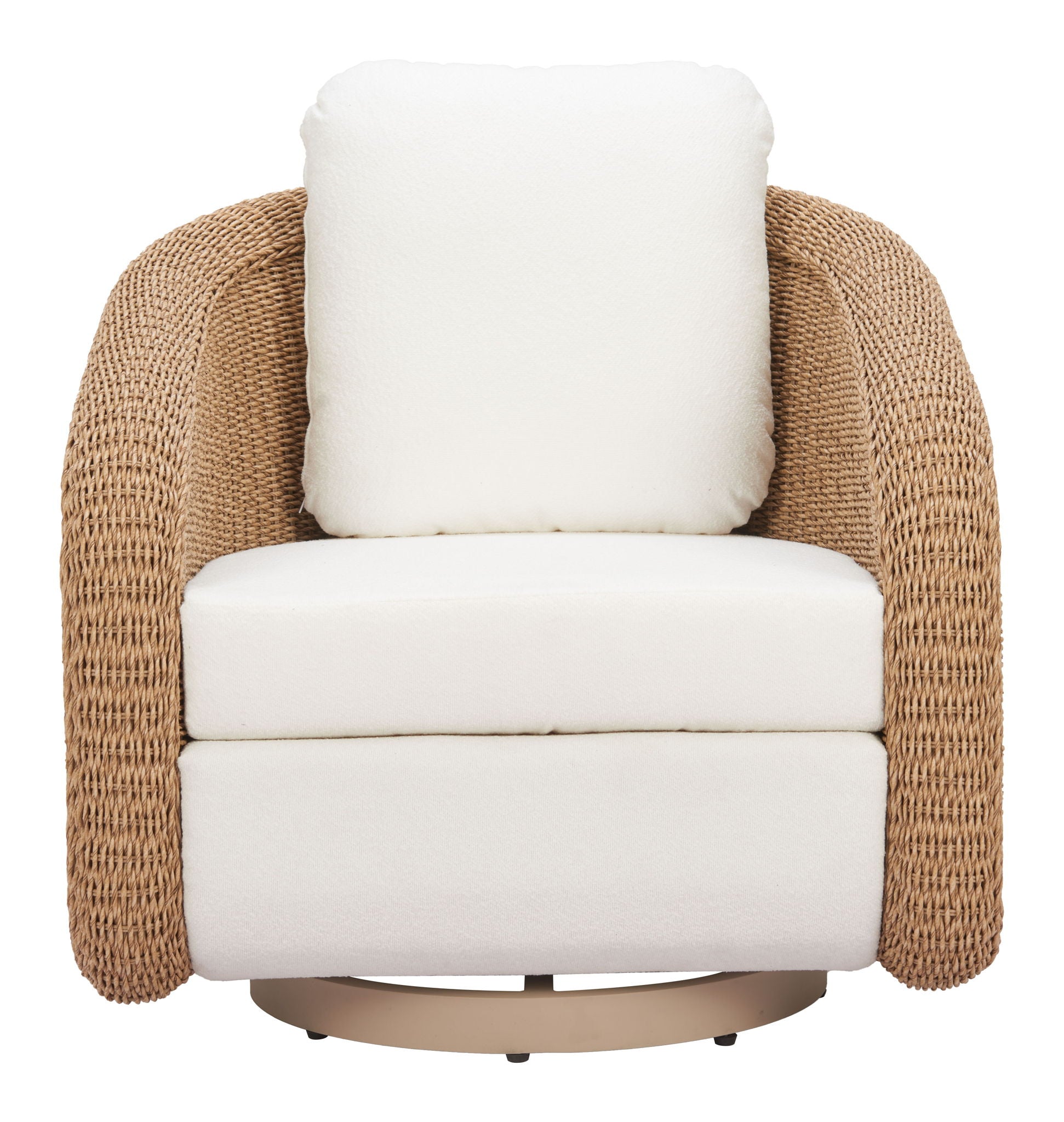 Solara - Outdoor Swivel Chair - Ivory