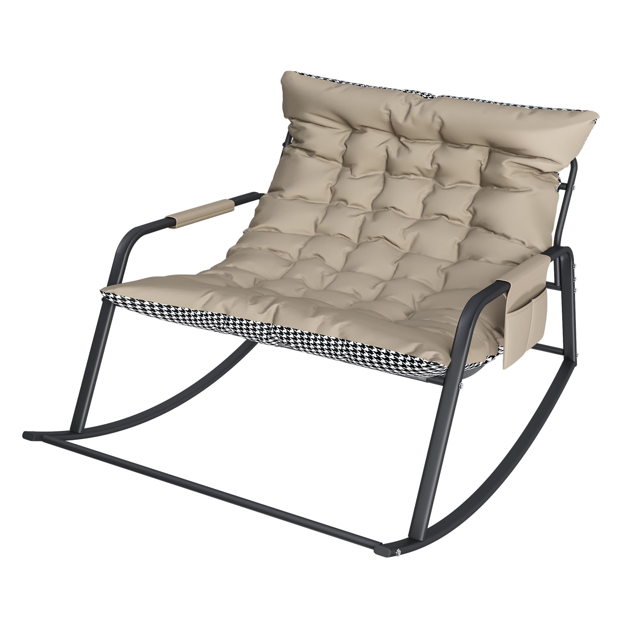 Rocking Chair With Storage, Cushions & Armrests