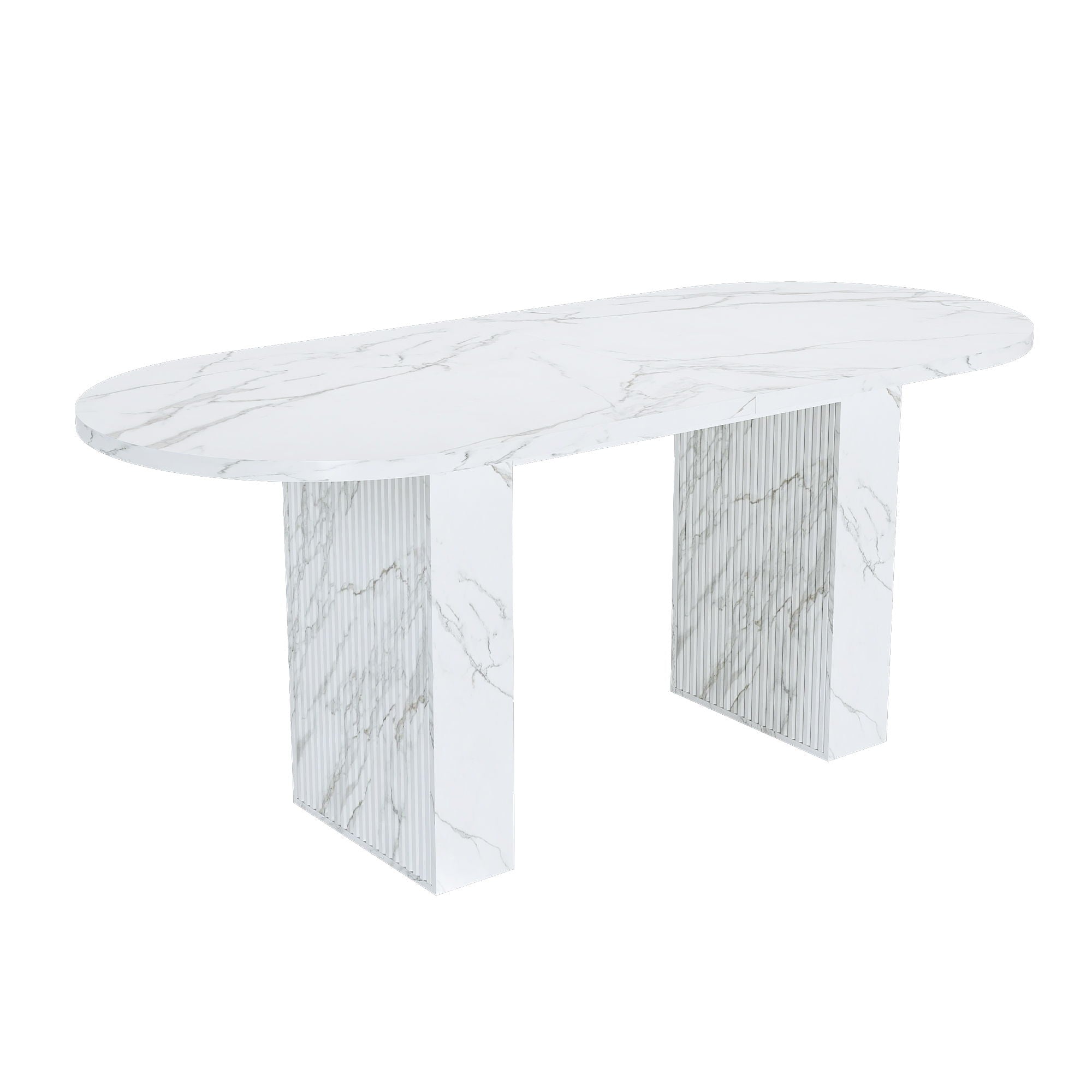 Oval Dining Table - White