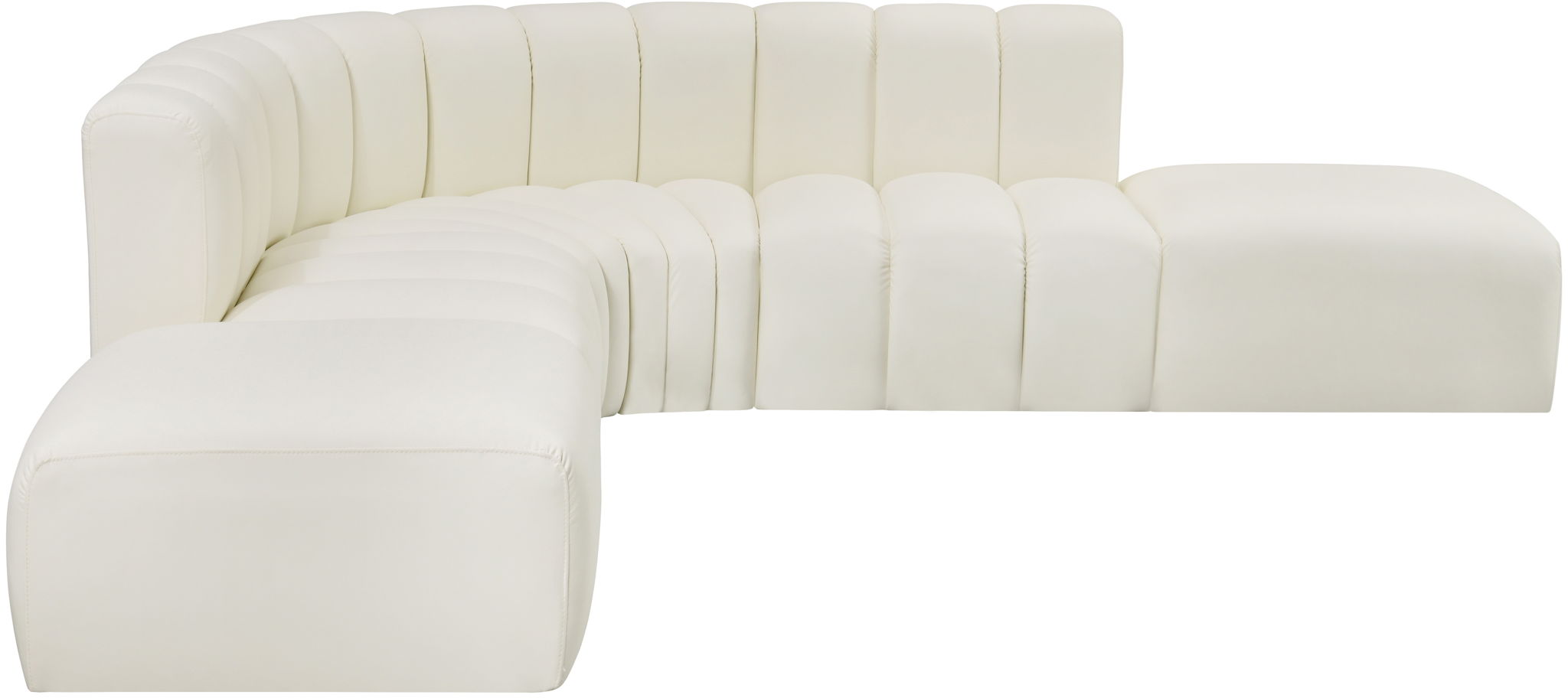 Arc - Faux Leather 6 Piece Corner Modular Sofa