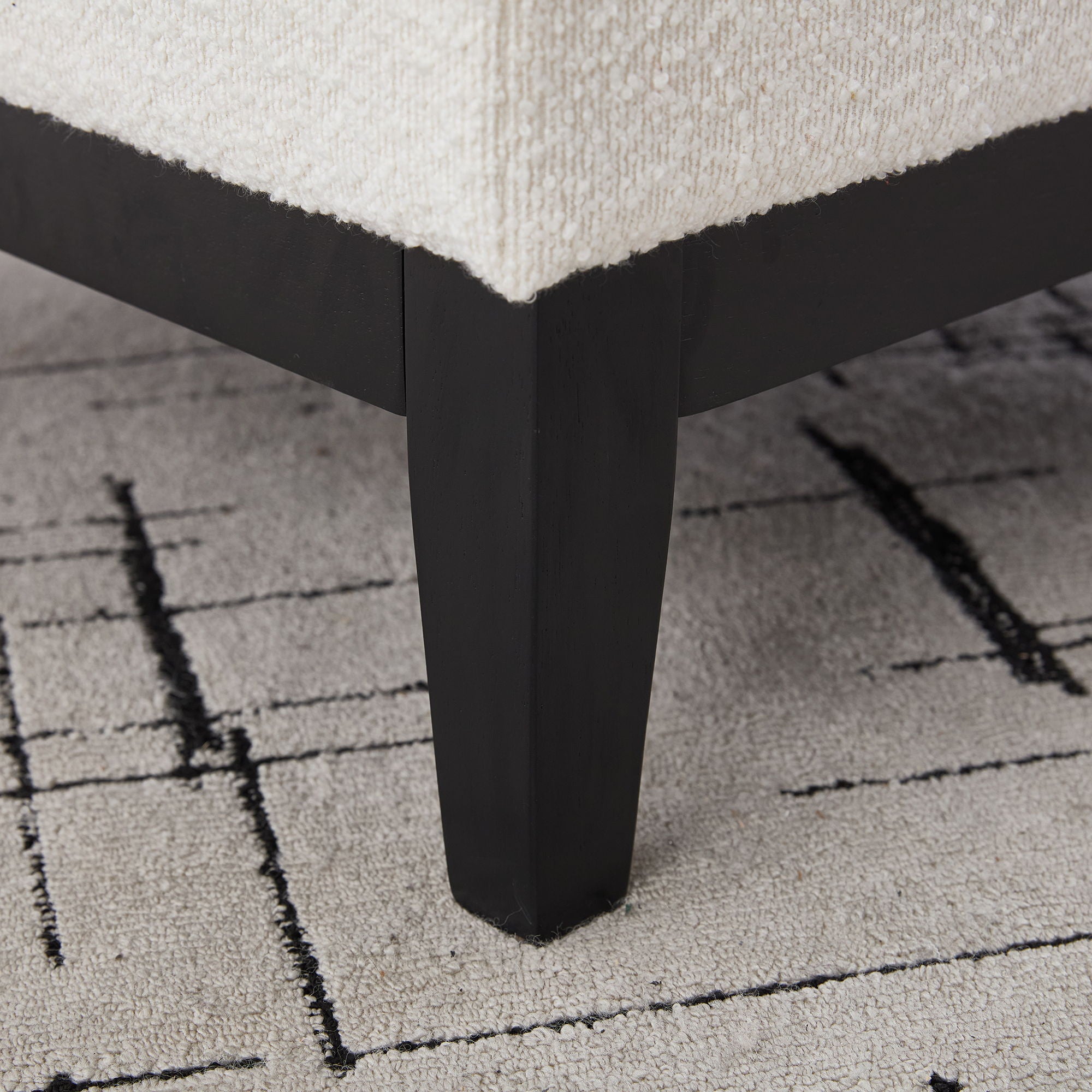 Upholstered Storage Ottoman With Reversible Lid Coffee Table With Rubberwood Legs