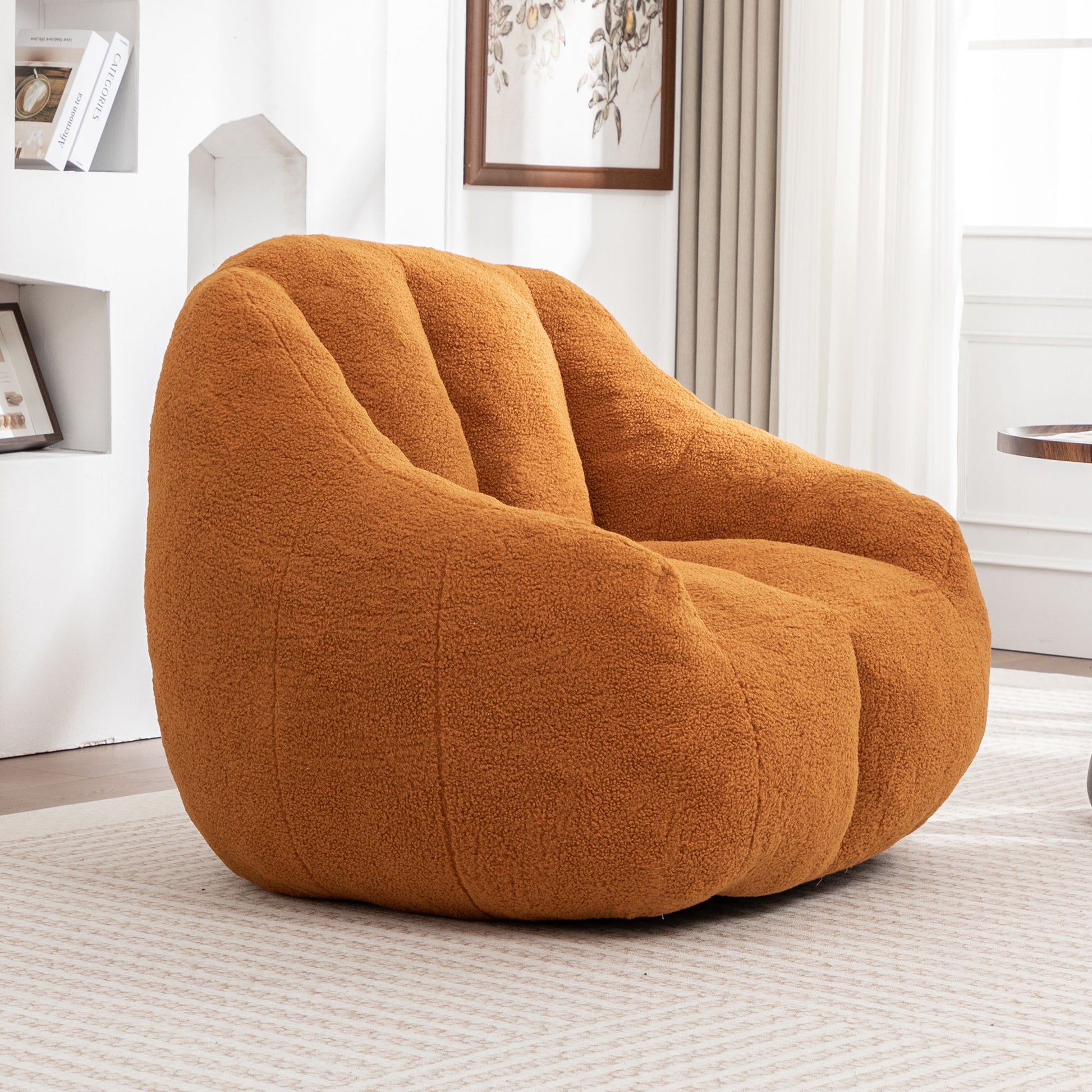 Comfy Bean Bag Chair With Memory Foam Filler, Tufted Soft - Best Buy Furniture