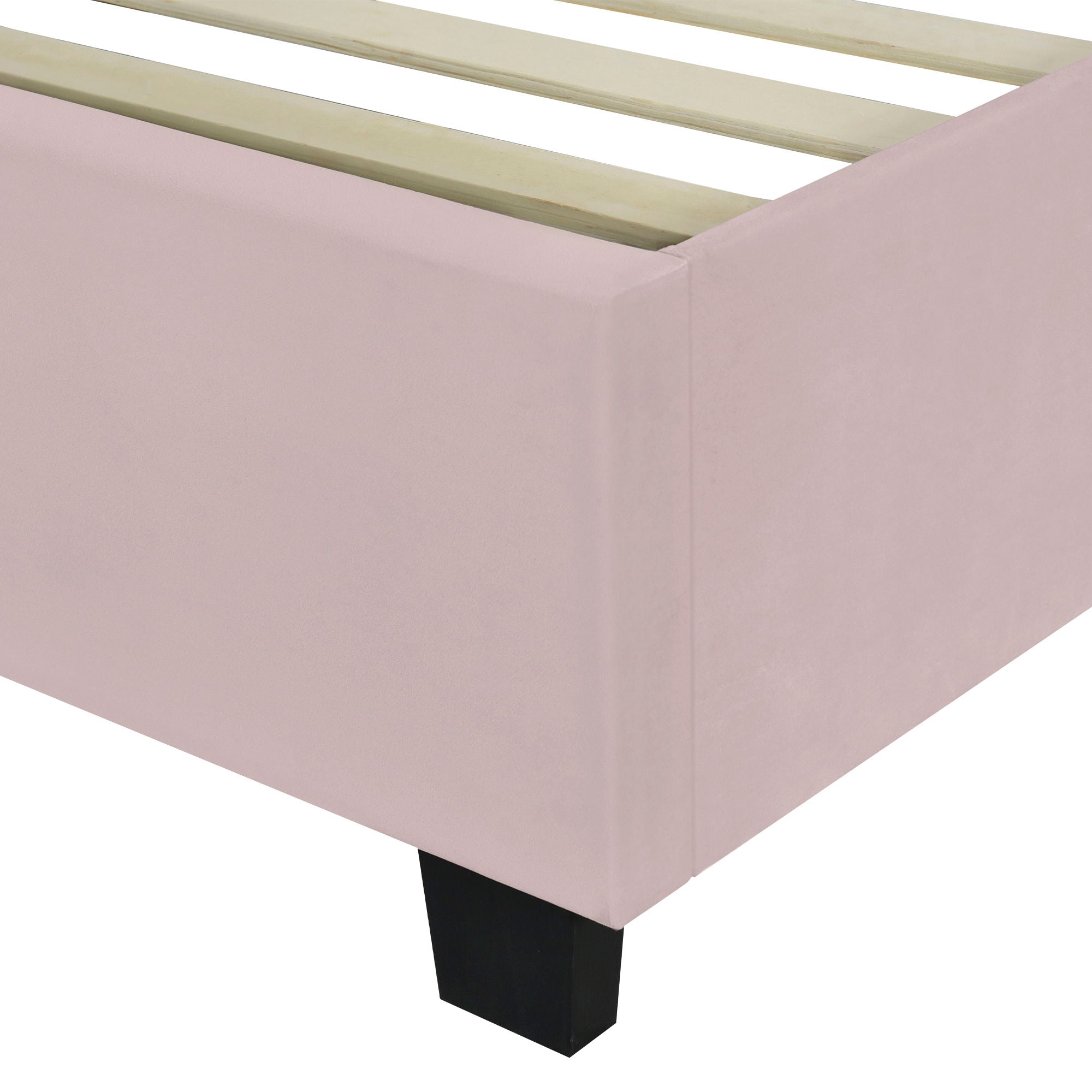 Upholstered Platform Bed With Big Headboard
