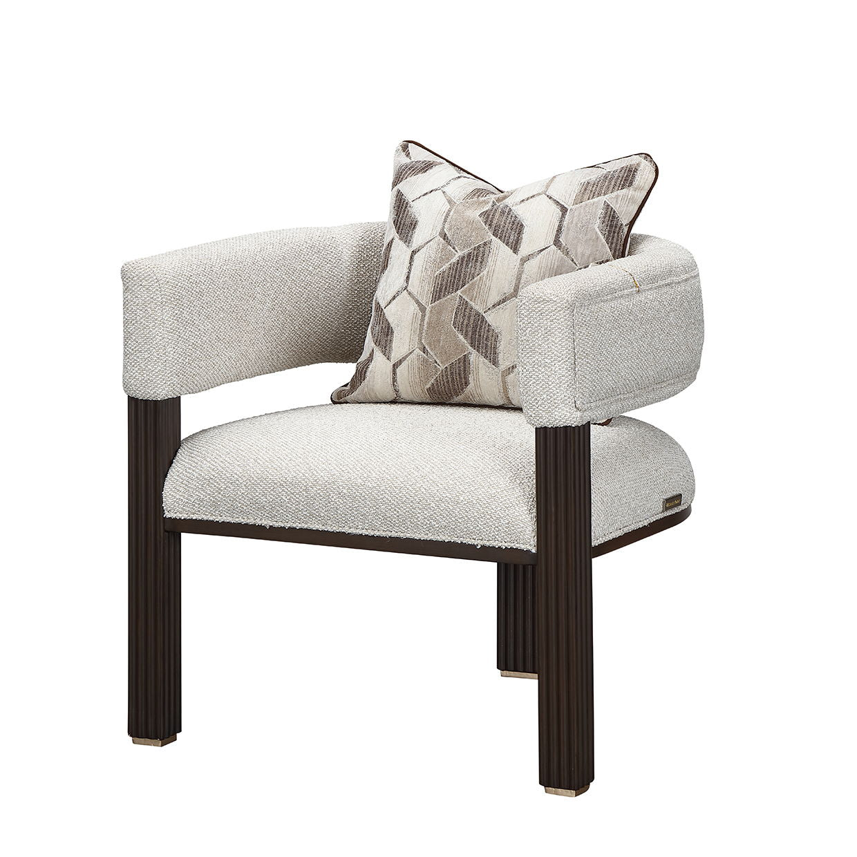 West Kensington - Accent Chair - Buff / Medium Espresso