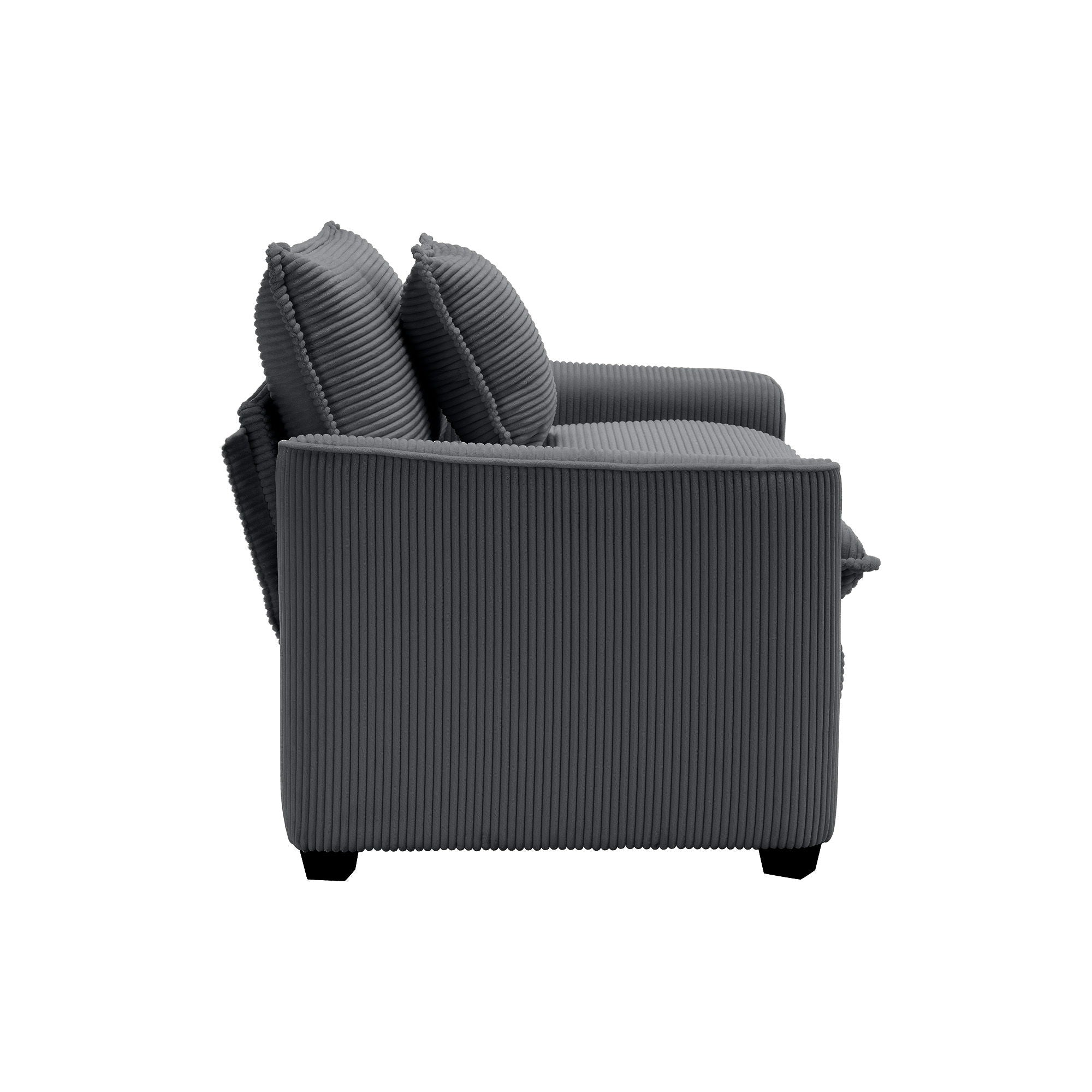 Elegant Corduroy Oversized Sectional Sofa Set With Deep Seats And Flexible Layout
