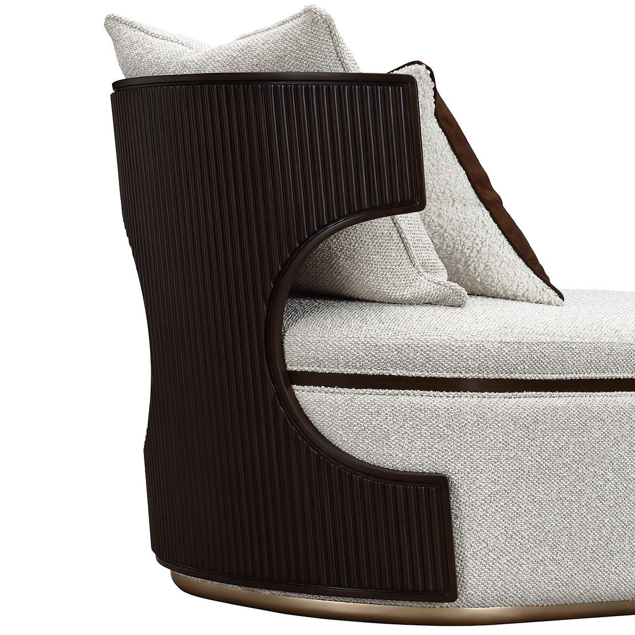 West Kensington - Chaise - Buff / Medium Espresso