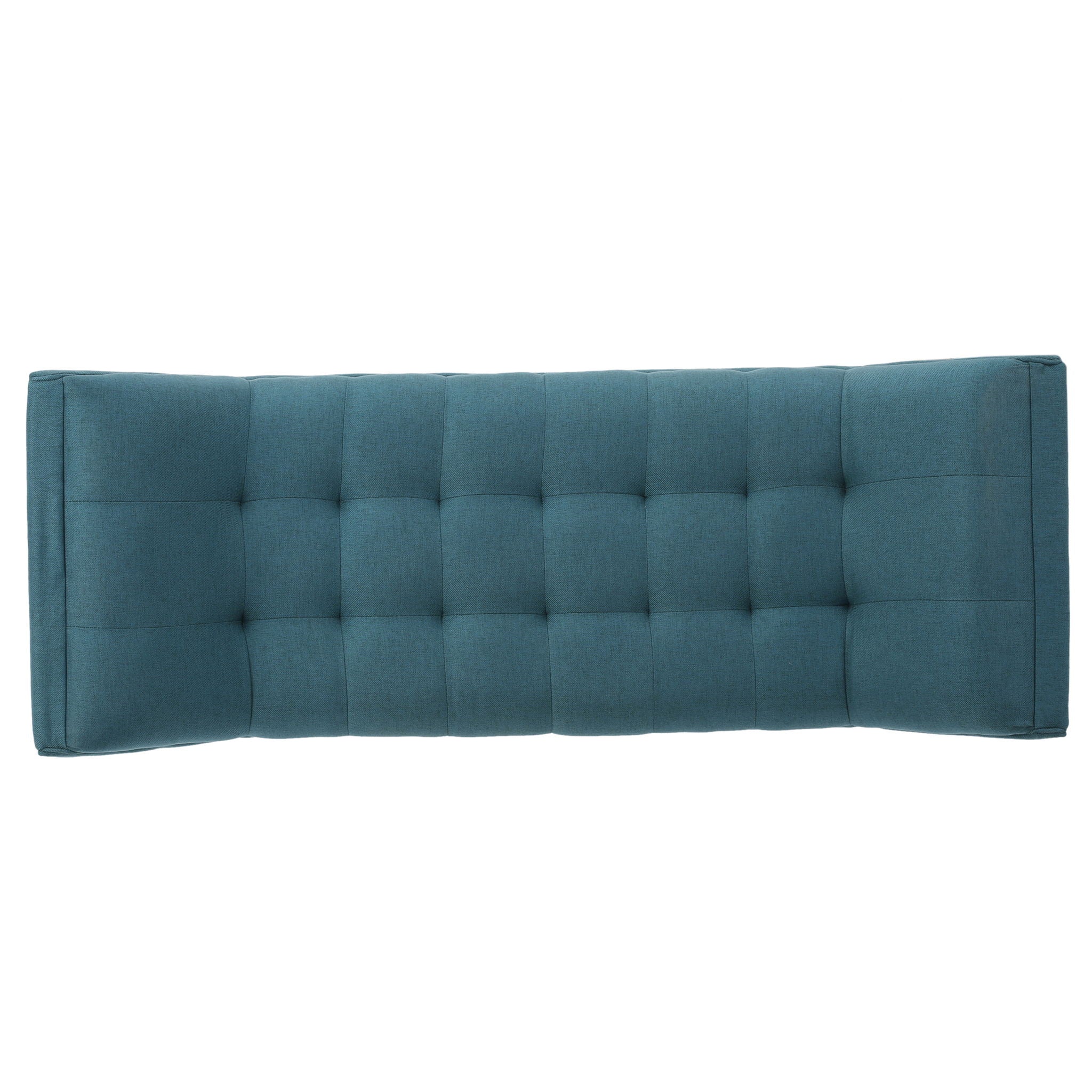 Modern Fabric Bench With Padded Seat And Wide U Shape Design - Teal - Best Buy Furniture