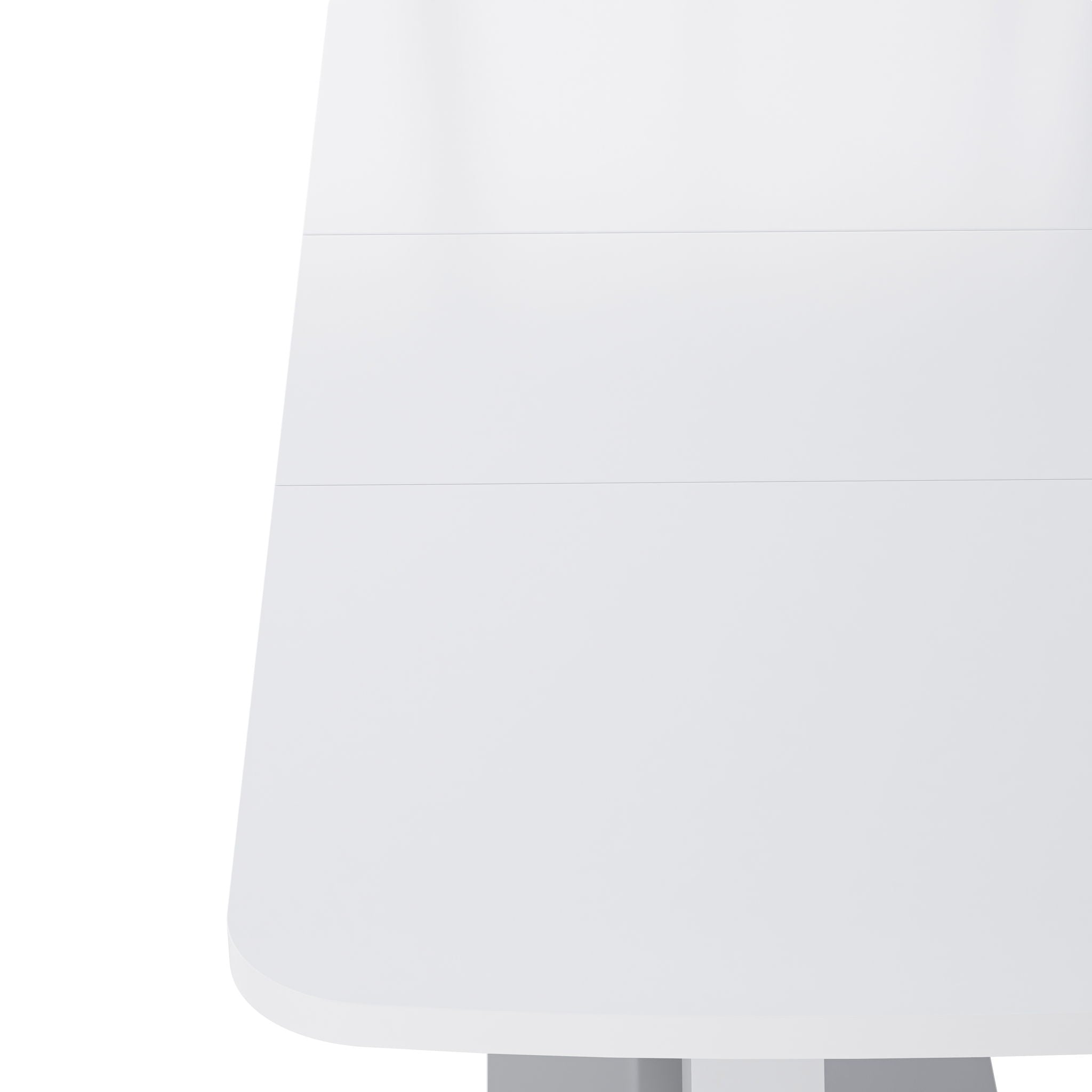 Rectangle Dining Table, Stretchable, X Shape Legs - White